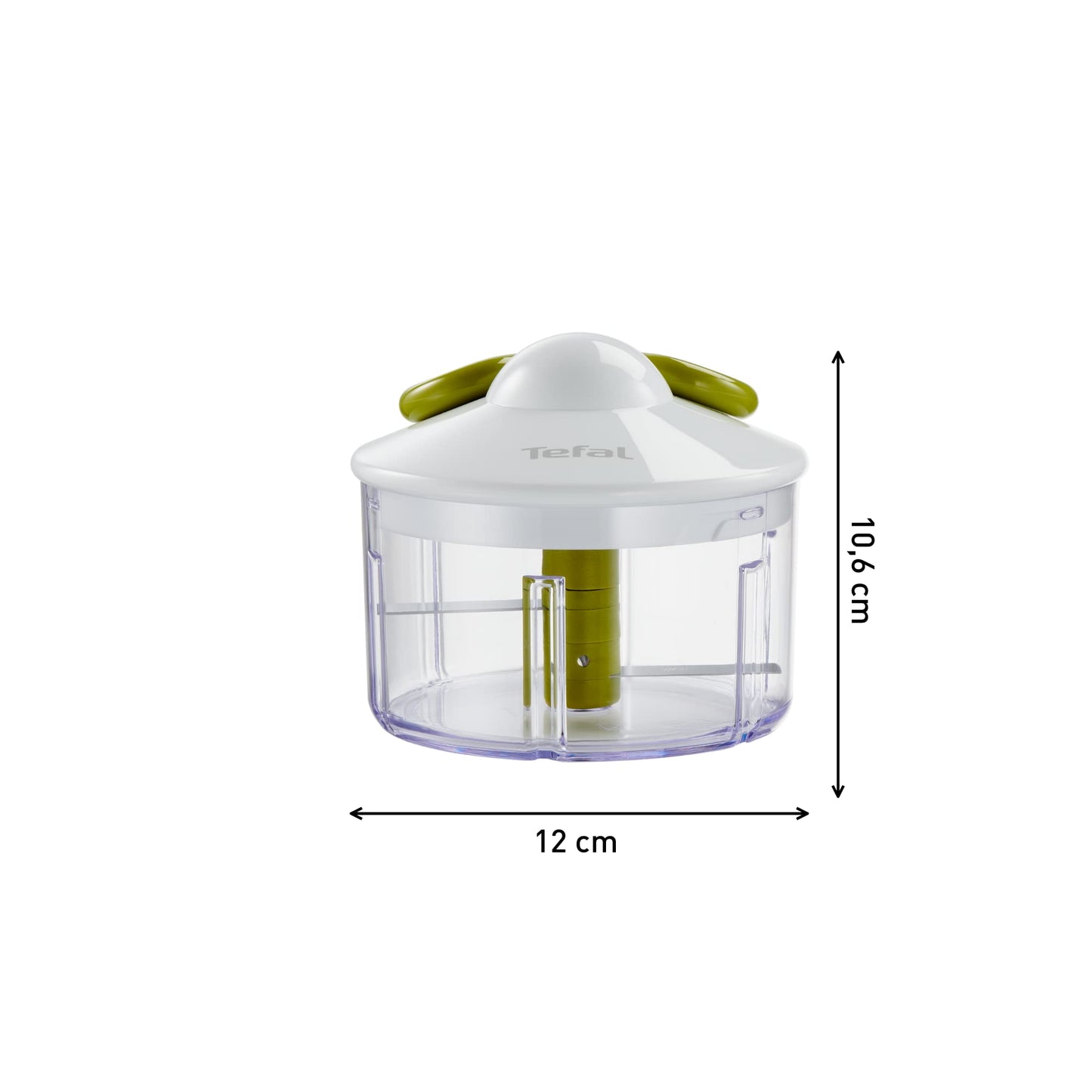 Tefal K13204 Ingenio 5-Sekunden-Zerkleinerer ohne Strom | Fassungsvermögen: 900ml | Multizerkleinerer | Universalzerkleinerer für Gemüse, Obst, Nüsse, Knoblauch, Babynahrung | Schwarz/Grün/Transparent