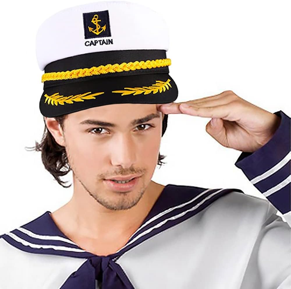 Kapitänsmütze Verstellbare Yacht Schiff Boot Marine Mütze Matrosenmütze
