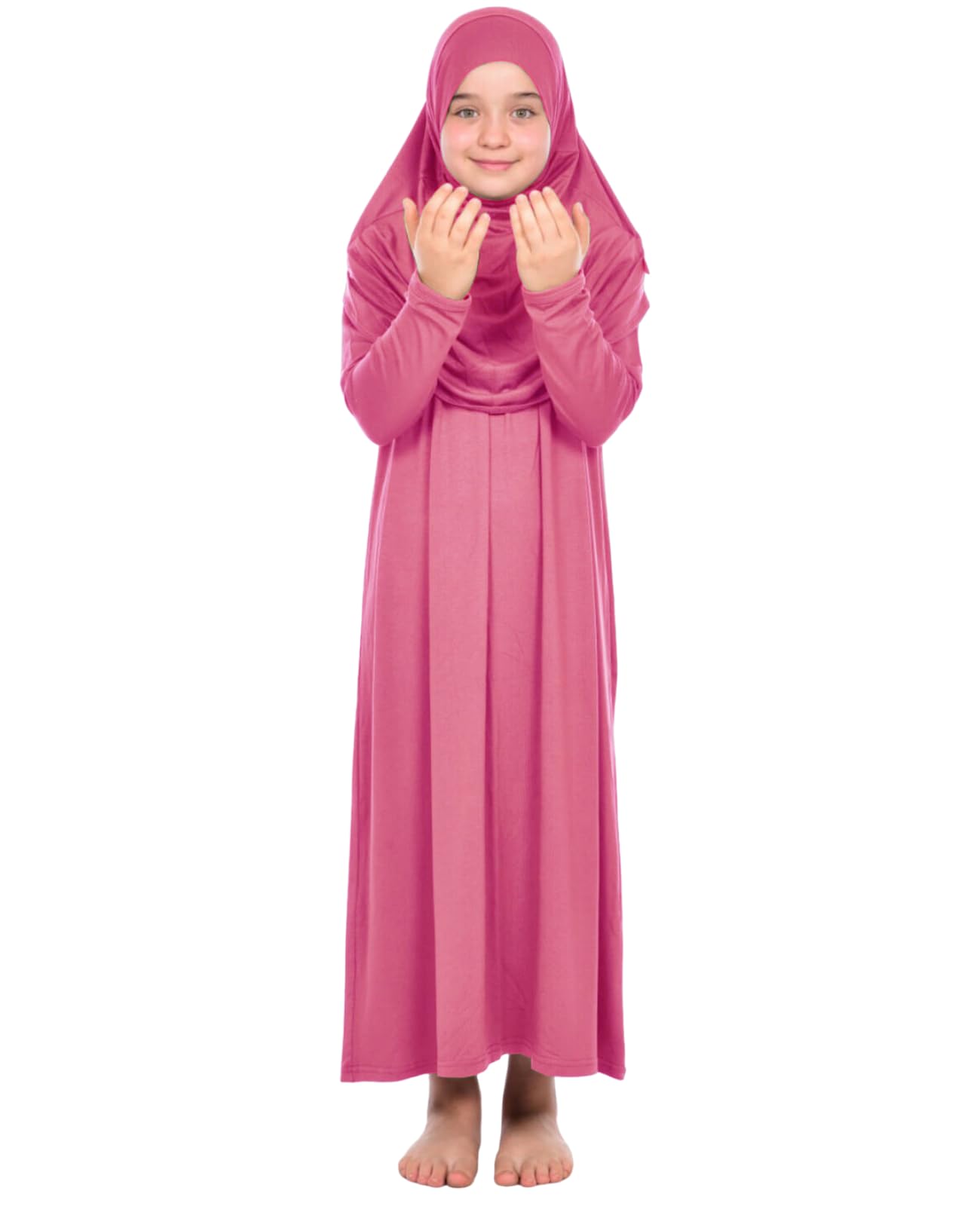 Prien Gebetskleidung Für Kinder, Mädchen Muslim Kleider, Lange Ärmel Abaya Mit Hijab, Islam Kleidung Frauen, Damen Muslimische Kleid Set, Gebetskleid Jilbab Khimar Ramadan