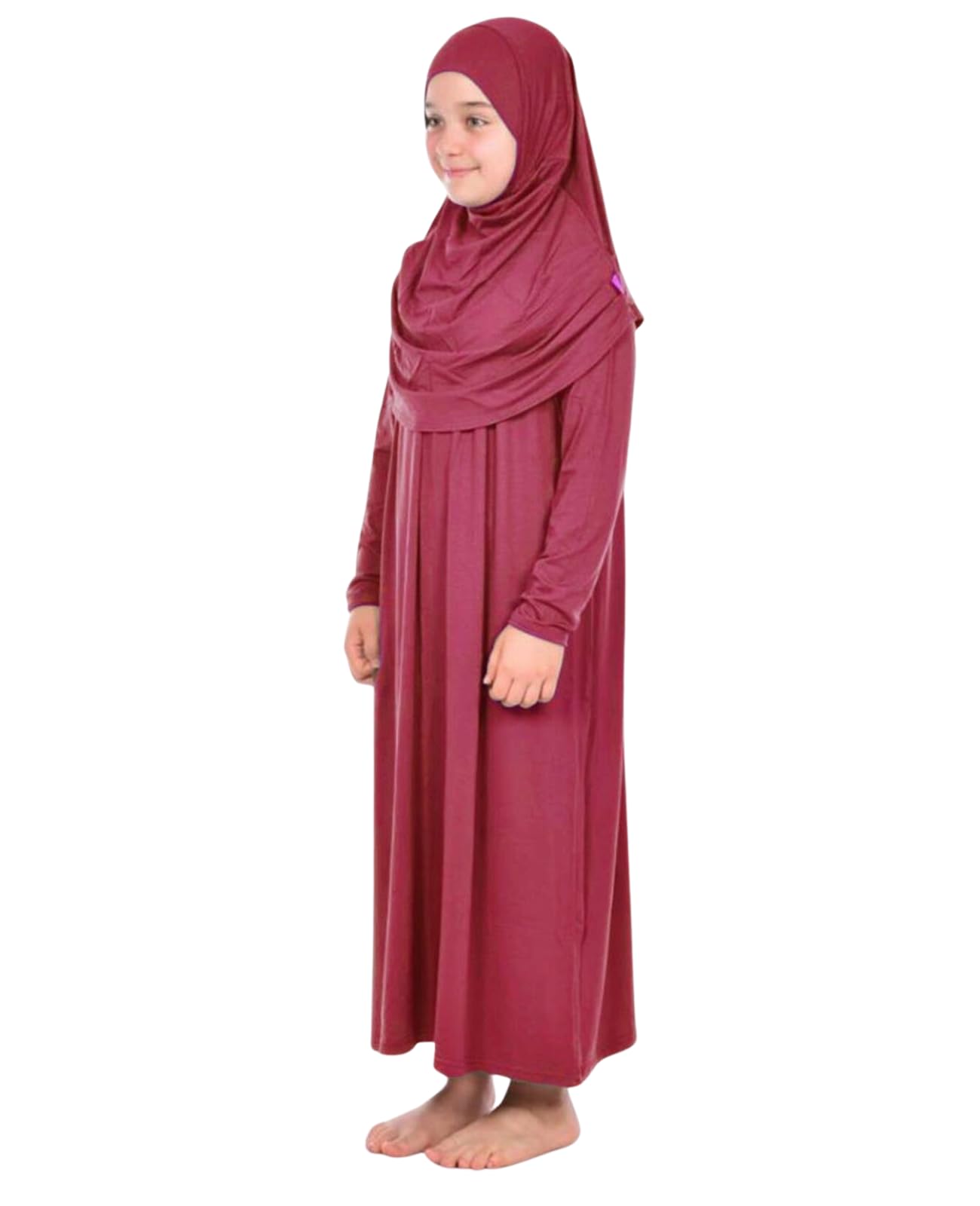 Prien Gebetskleidung Für Kinder, Mädchen Muslim Kleider, Lange Ärmel Abaya Mit Hijab, Islam Kleidung Frauen, Damen Muslimische Kleid Set, Gebetskleid Jilbab Khimar Ramadan