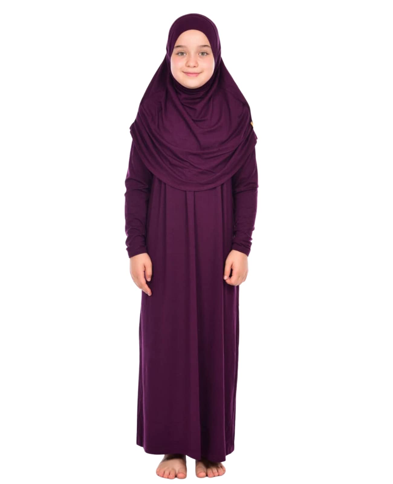 Prien Gebetskleidung Für Kinder, Mädchen Muslim Kleider, Lange Ärmel Abaya Mit Hijab, Islam Kleidung Frauen, Damen Muslimische Kleid Set, Gebetskleid Jilbab Khimar Ramadan