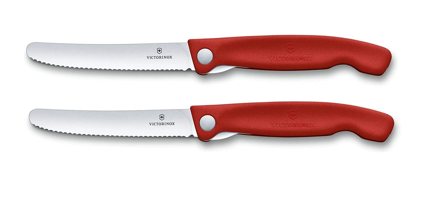 Victorinox Swiss Classic Profi Tomaten- und Tafelmesser, Extra Scharfe Klinge, Wellenschliff, 11 cm, Rostfreier Stahl, gelb