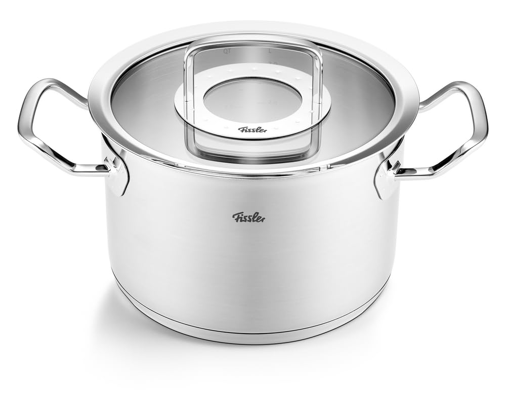 Fissler Original-Profi Collection/Edelstahl-Kochtopfset, 5-teilig, inkl. Glas-Deckel + Gratis Edelstahlpflege - Induktion, Silber