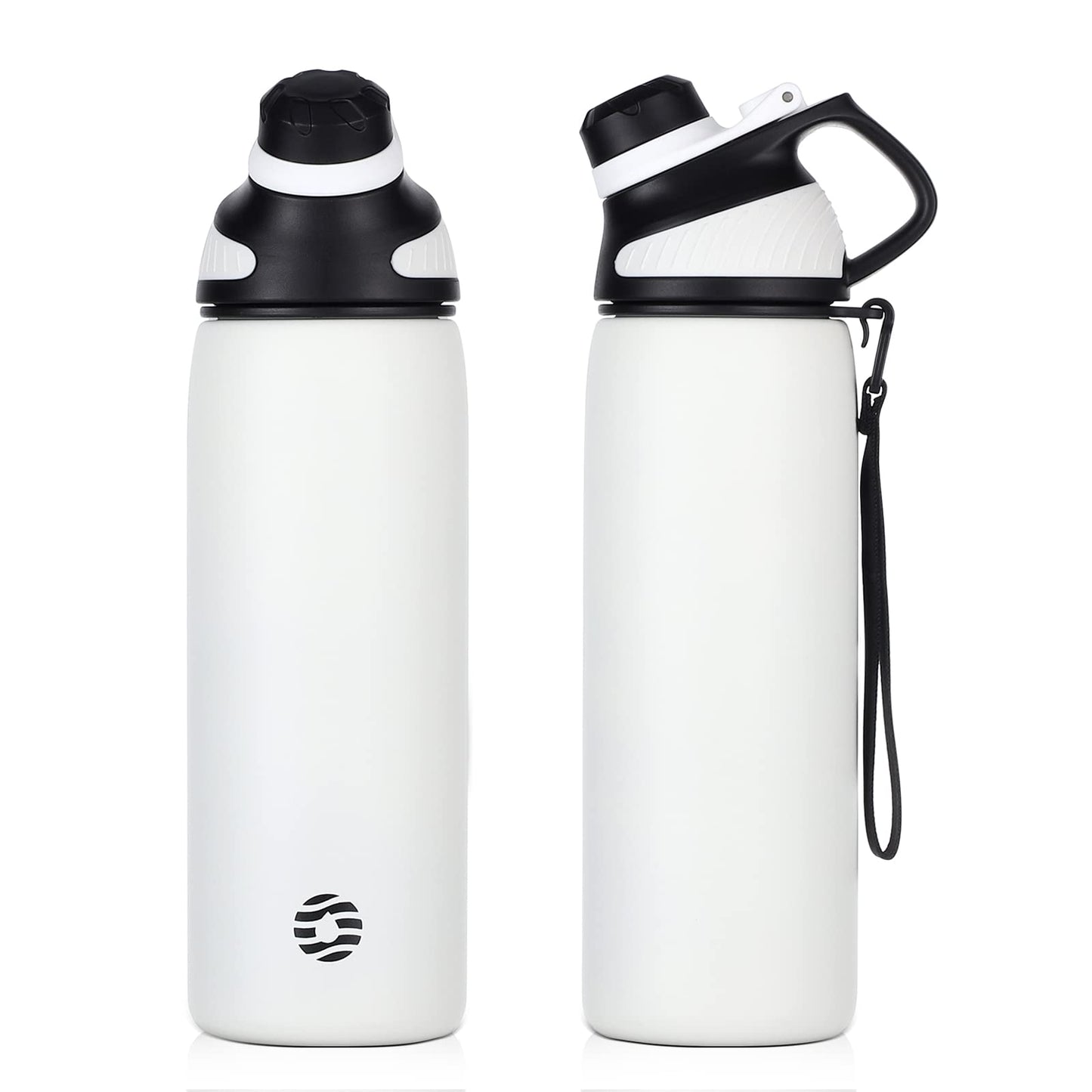 Fjbottle Edelstahl Trinkflasche Sport mit Magnetischem Deckel 1L, 800ml, 600ml, 400ml BPA-Frei Auslaufsichere Kinder Flasche - Kohlensäure geeignet 1500ML Wasserflasche Thermo für Schule, Fitness