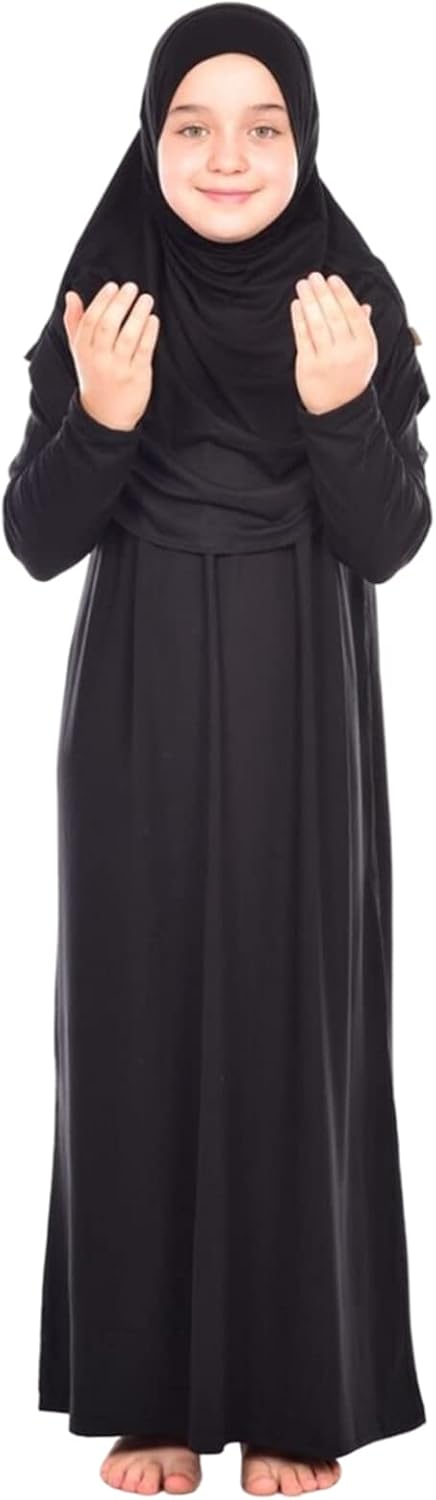 Prien Gebetskleidung Für Kinder, Mädchen Muslim Kleider, Lange Ärmel Abaya Mit Hijab, Islam Kleidung Frauen, Damen Muslimische Kleid Set, Gebetskleid Jilbab Khimar Ramadan
