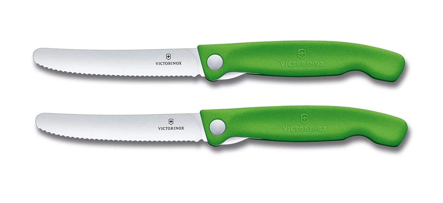 Victorinox Swiss Classic Profi Tomaten- und Tafelmesser, Extra Scharfe Klinge, Wellenschliff, 11 cm, Rostfreier Stahl, gelb