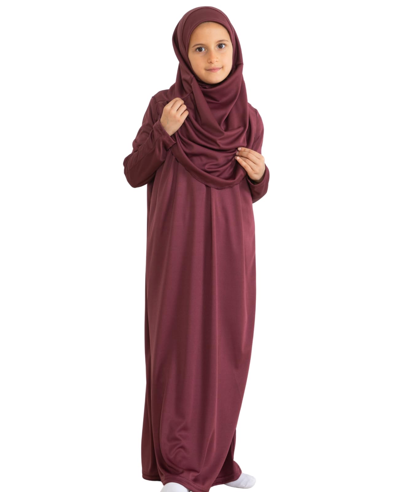 Prien Gebetskleidung Für Kinder, Mädchen Muslim Kleider, Lange Ärmel Abaya Mit Hijab, Islam Kleidung Frauen, Damen Muslimische Kleid Set, Gebetskleid Jilbab Khimar Ramadan