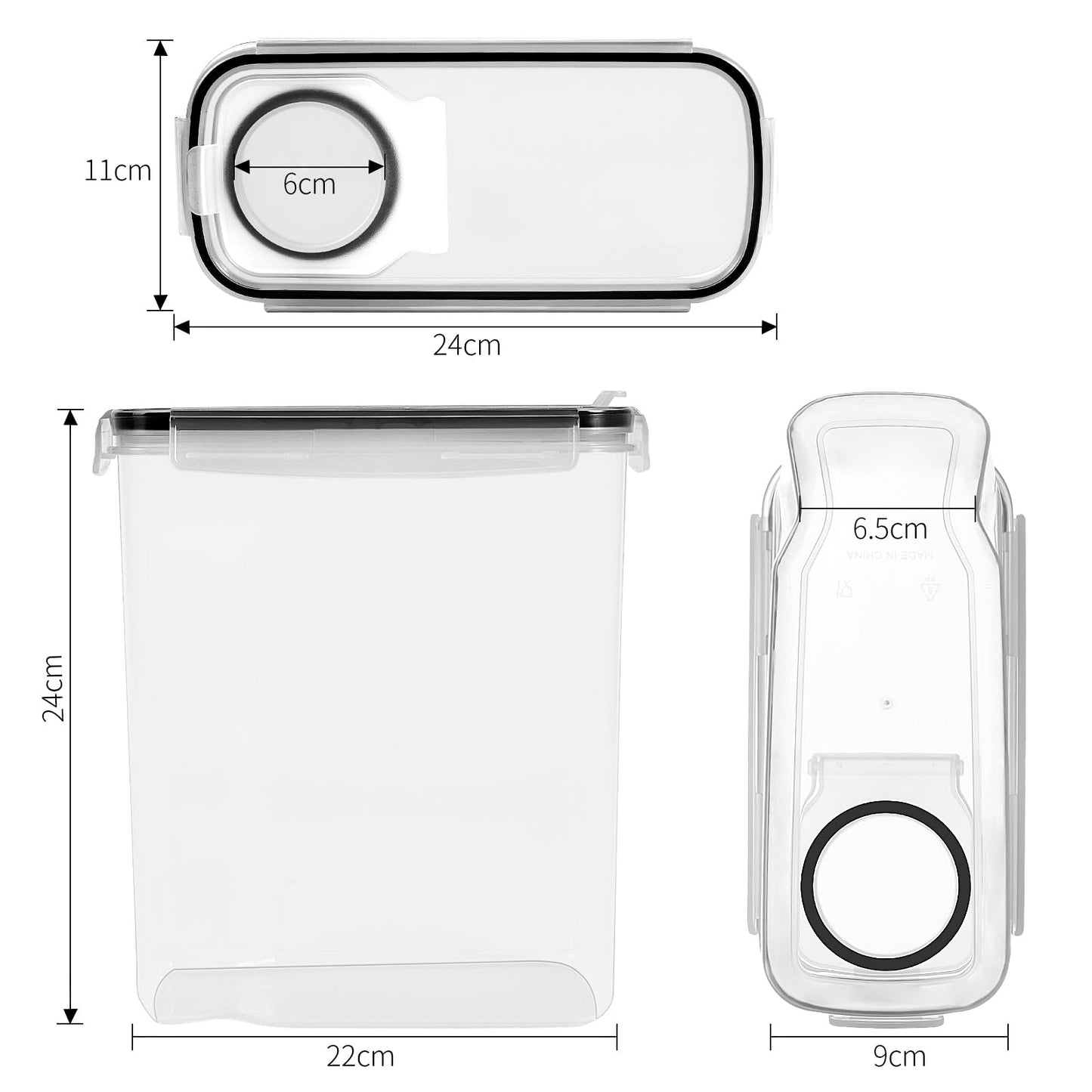 L LONGANCHANG Vorratsdosen mit Deckel Luftdicht Set of 16, BPA frei, Aufbewahrungsbox mit Deckel, Mottensichere Küchen Organizer Cornflakes Müsli Mehl Aufbewahrung, Vorratsbehälter mit Etiketten