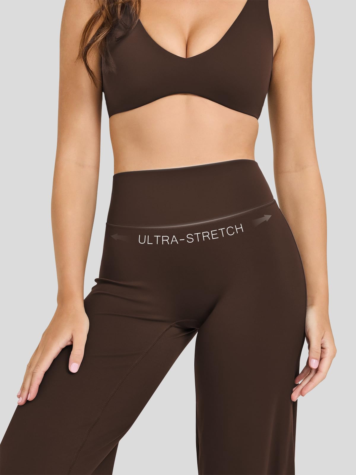 Sporthose Damen Lang Nahtlose Yogahose Damen Lang Stretch Gym Hose Hohe Taille Yoga Kleidung für Yoga Workout Fitness