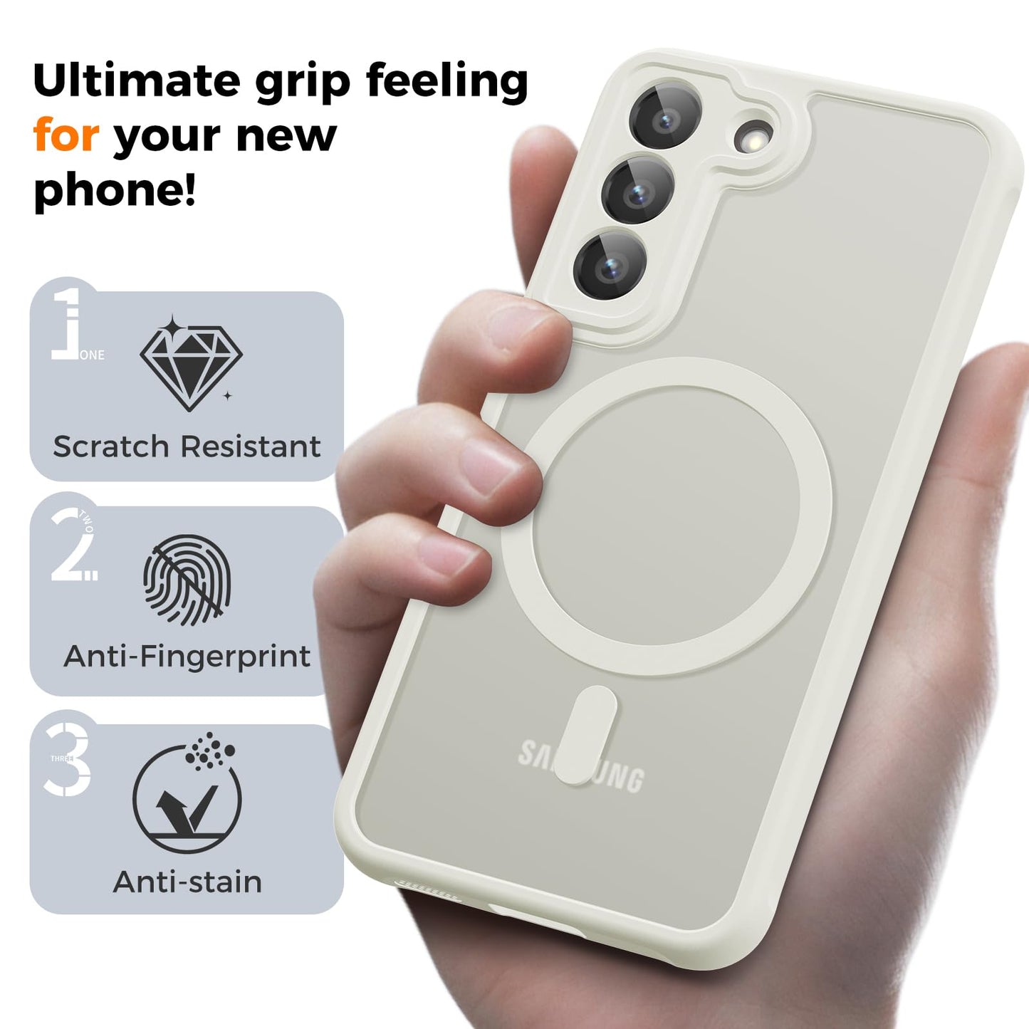 für Samsung Galaxy S25 Ultra Hülle für Magsafe, Magnetisch Handyhülle für S25 Ultra Hülle, Kameraschutz Stoßfeste Kratzfeste Durchscheinende Schutzhülle für Samsung S25 Ultra Case, Schwarz