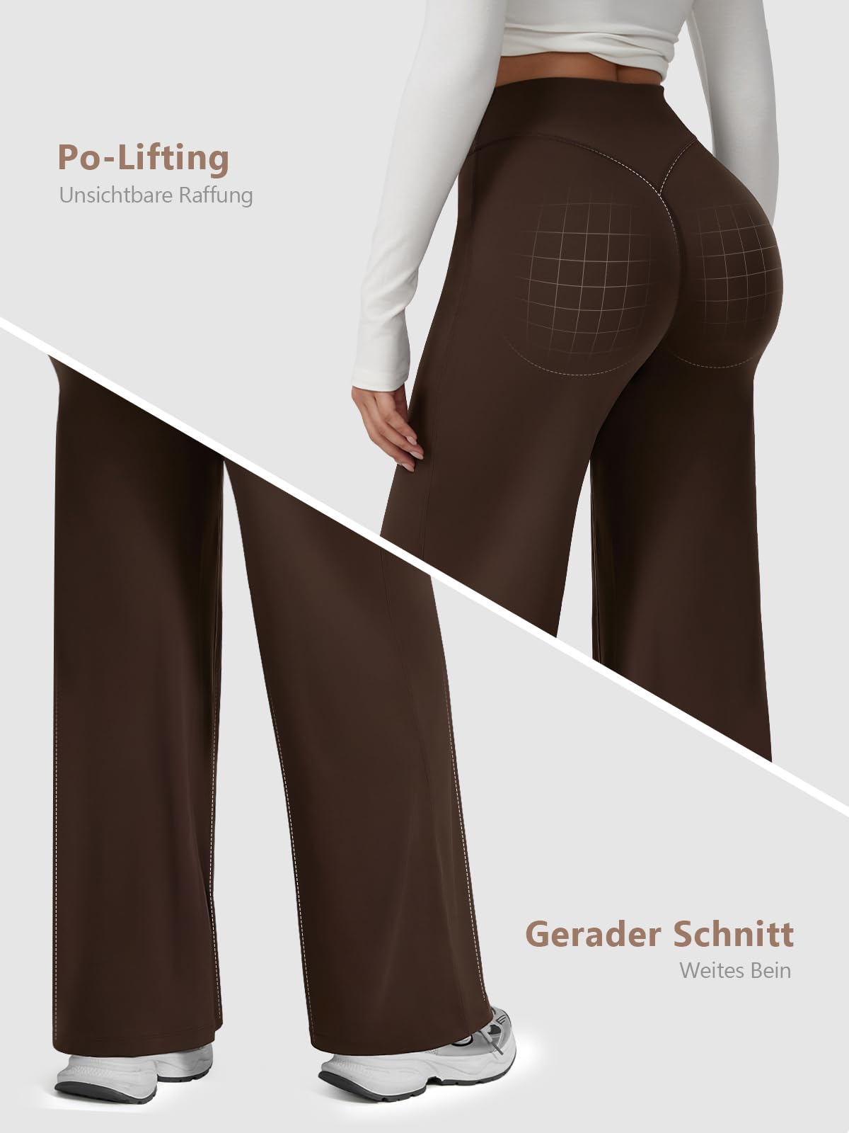 Sporthose Damen Lang Nahtlose Yogahose Damen Lang Stretch Gym Hose Hohe Taille Yoga Kleidung für Yoga Workout Fitness