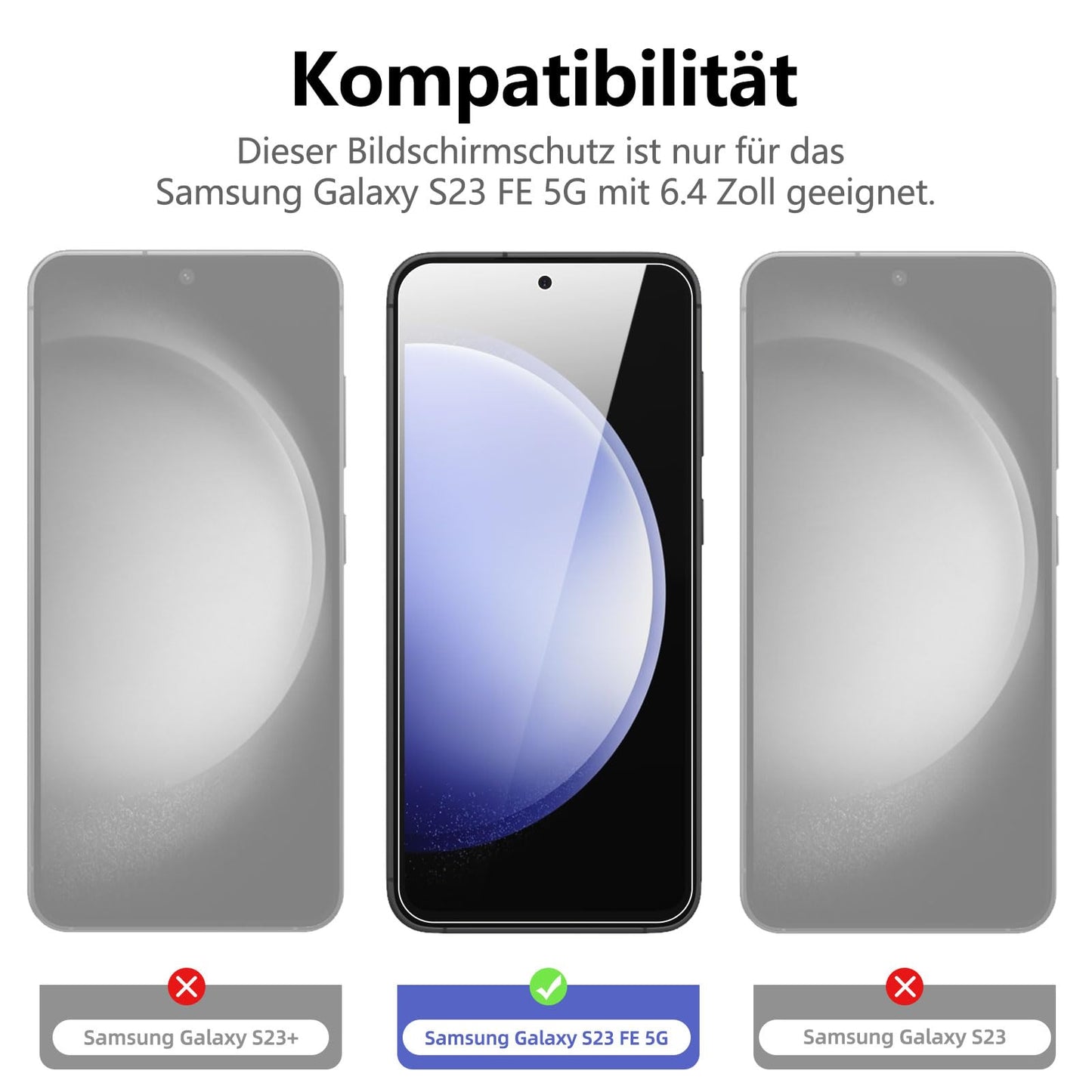 NEW'C Pack of 3 for Samsung Galaxy S25 Ultra Tempered Glass, Scratch Free, 9H Hardness, HD Screen Protector, Ultra Clear, Ultra Resistant