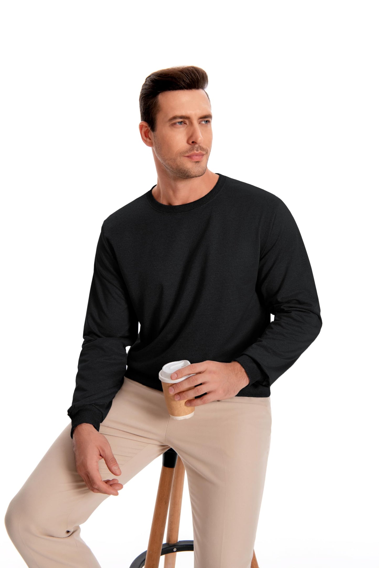 SwissWell Herren Sweatshirts Set Causal Pullover Regular Fit Langarm Shirts