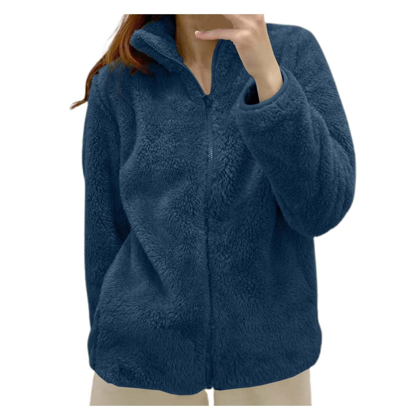 Teddyjacke Damen Winter Teddyfleece Jacke Winterjacke Thermal Warm Teddy Wintermantel Fleecejacke Flauschig Plüschjacke Outdoor Fleecemantel 2026