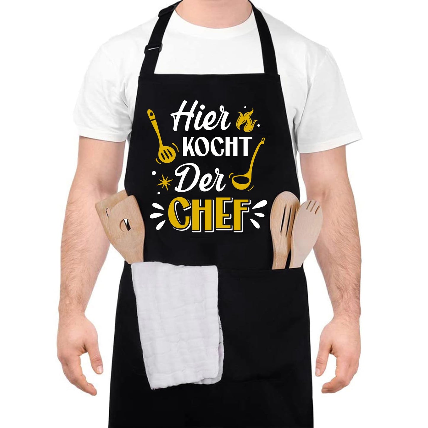 Lustige Kochschürze für Männer,Grillschürze Verstellbare Schürze