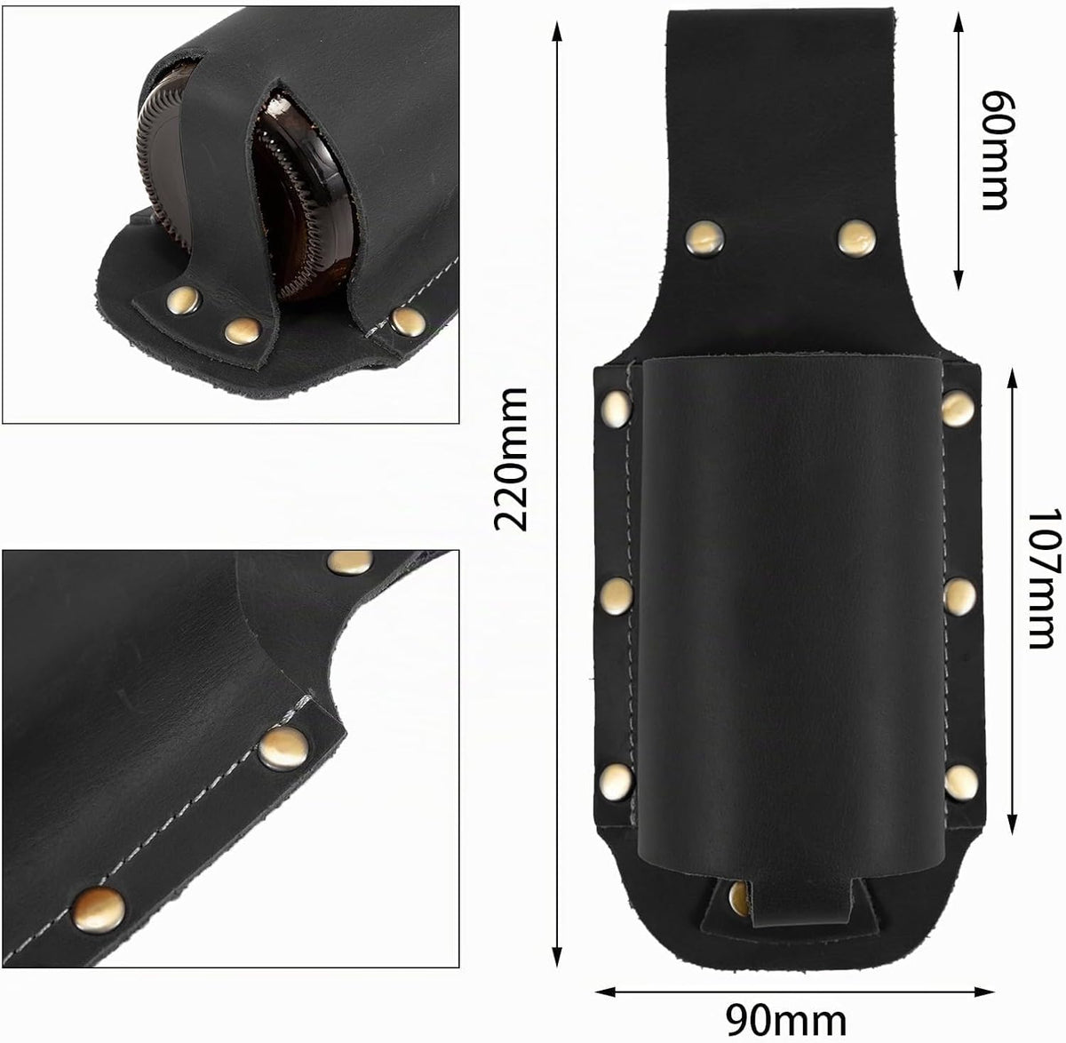 Leder Biergürtel Bierhalter Bierholster,Lustige Bier Geschenke für Männer Bruder Herren Geburtstag Vatertag Weihnachten Biertrinker/Liebhaber.Cowboy Kostüm Herren Bierzubehör Männergeschenke