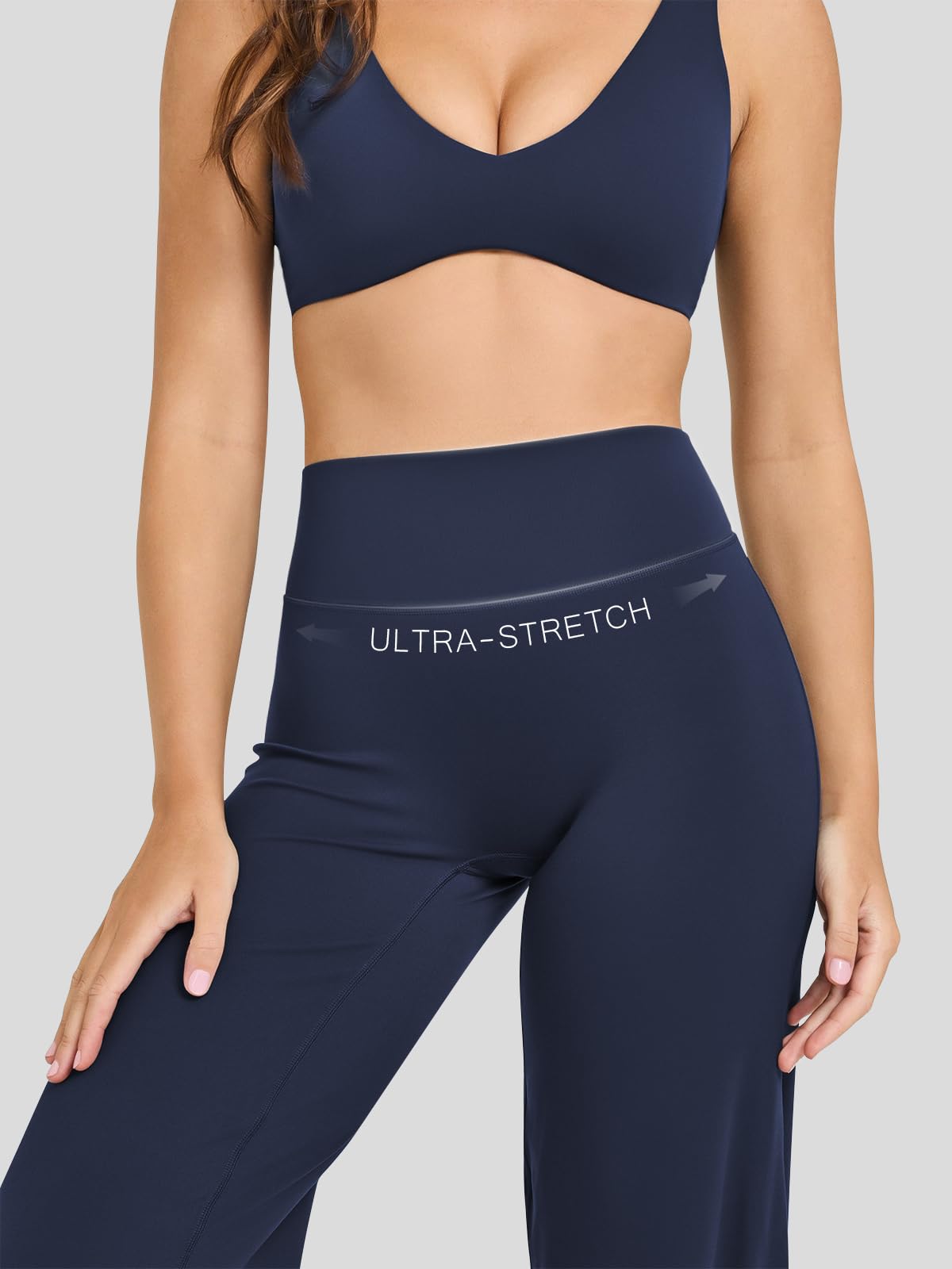 Sporthose Damen Lang Nahtlose Yogahose Damen Lang Stretch Gym Hose Hohe Taille Yoga Kleidung für Yoga Workout Fitness