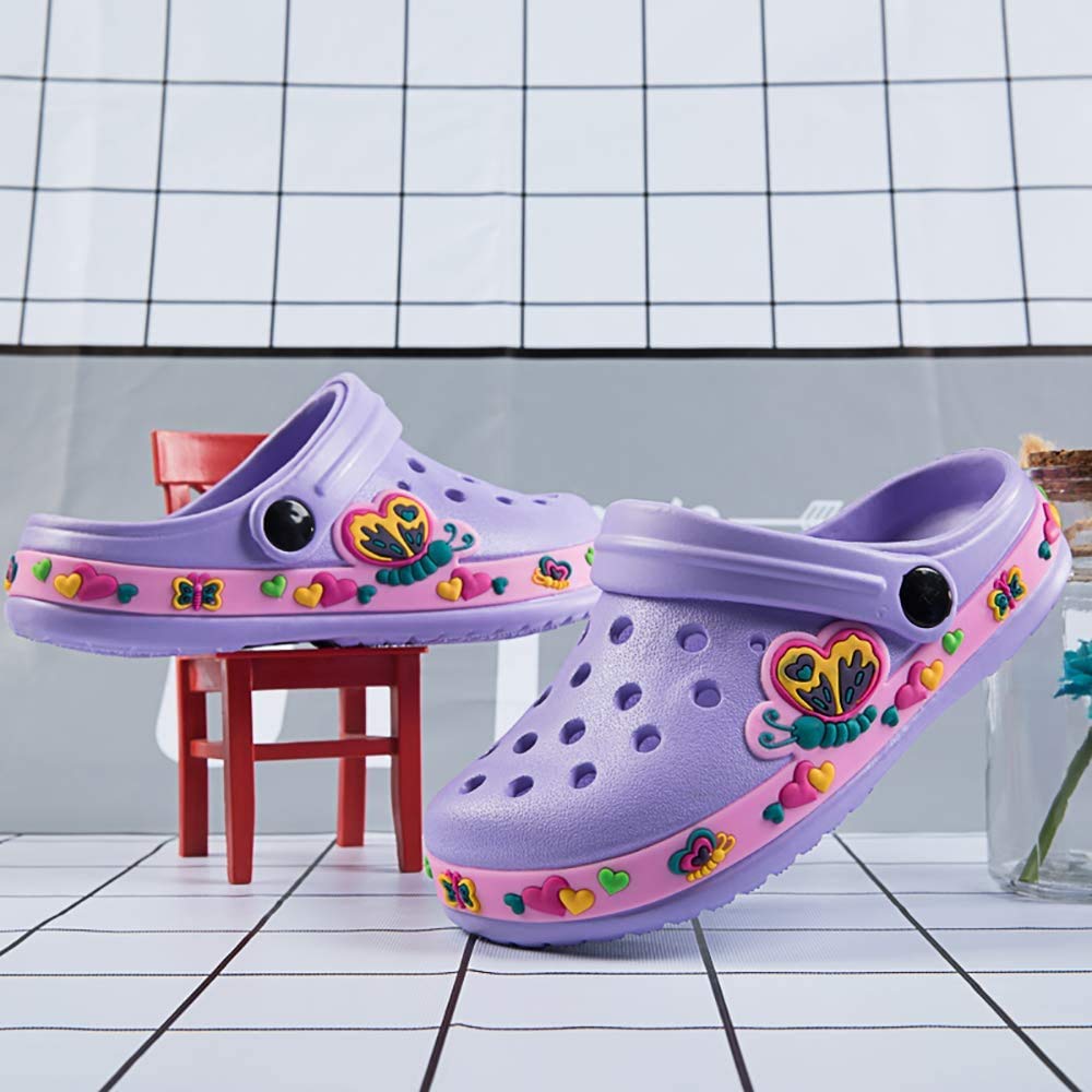 DRECAGE Unisex Kinder Clogs Pantoffeln Dinosaurier Gr.24-33 EU, Eva Gartenclogs Gummi Badeschuhe Hausschuhe für Jungen Mädchen