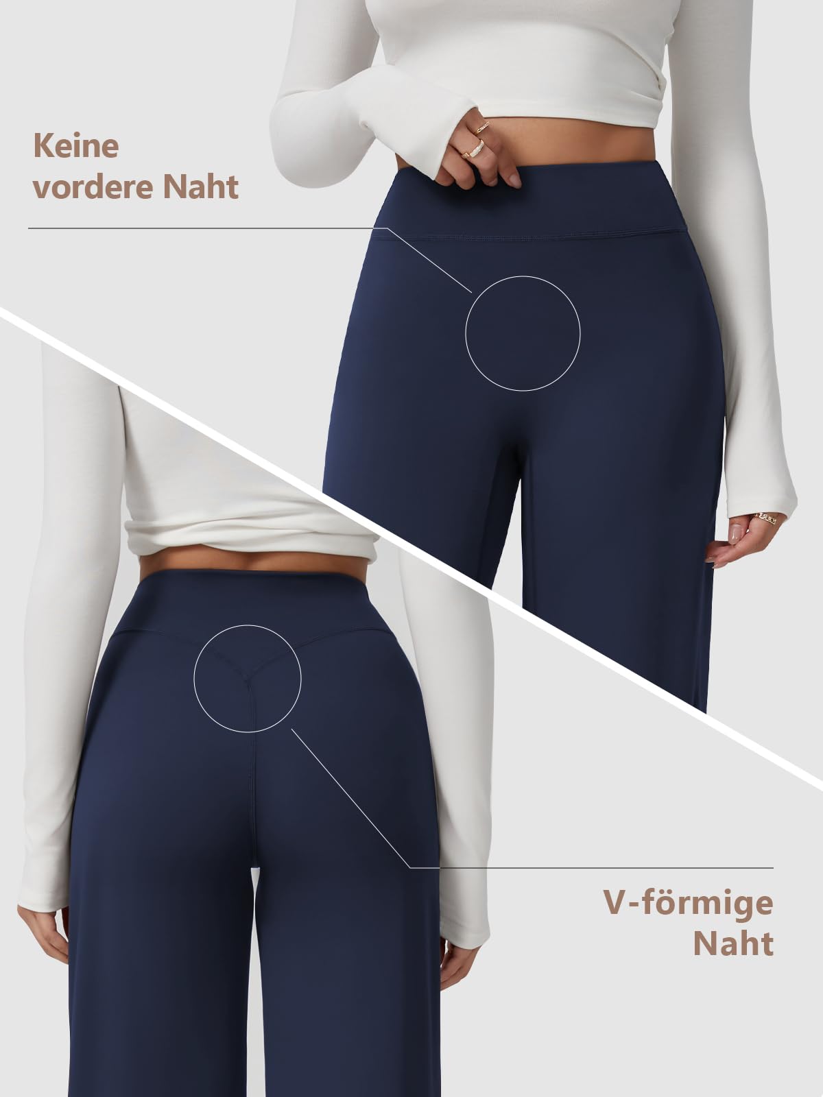 Sporthose Damen Lang Nahtlose Yogahose Damen Lang Stretch Gym Hose Hohe Taille Yoga Kleidung für Yoga Workout Fitness