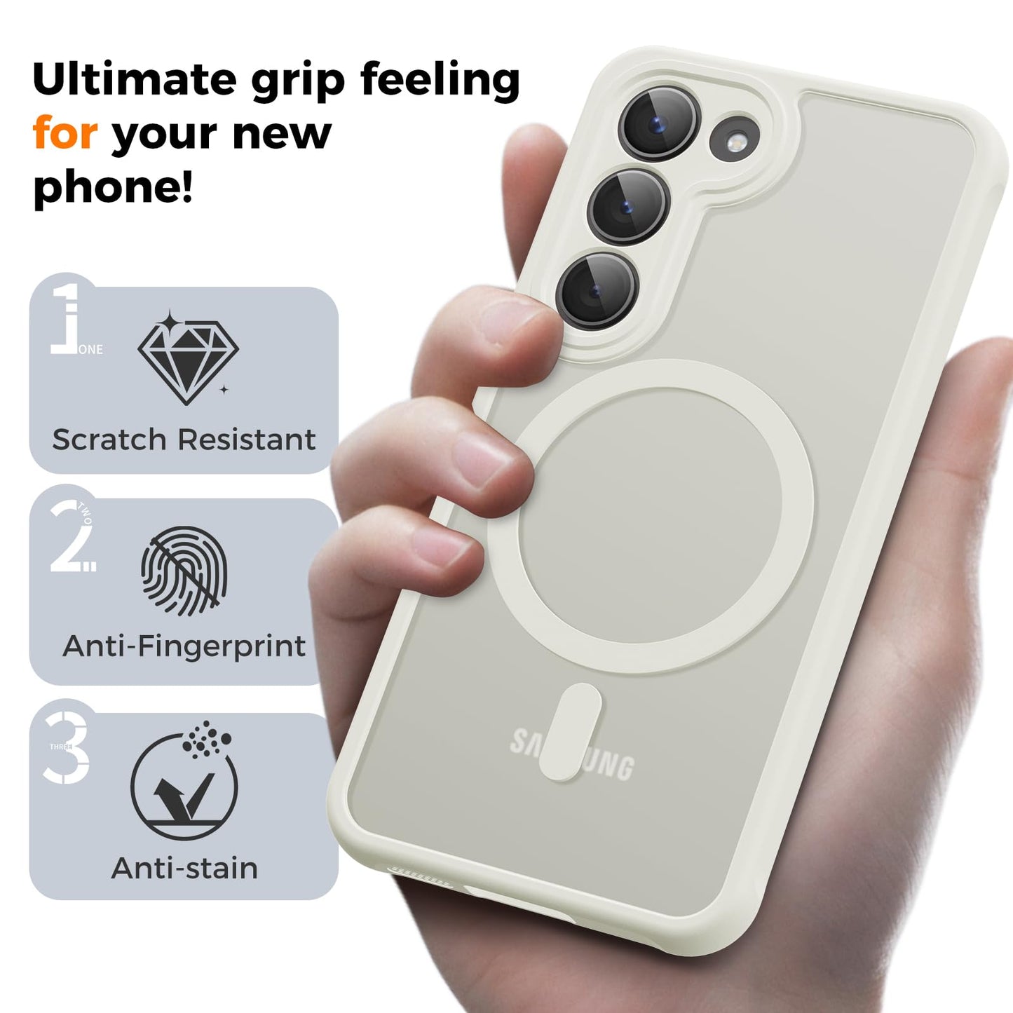 für Samsung Galaxy S25 Ultra Hülle für Magsafe, Magnetisch Handyhülle für S25 Ultra Hülle, Kameraschutz Stoßfeste Kratzfeste Durchscheinende Schutzhülle für Samsung S25 Ultra Case, Schwarz