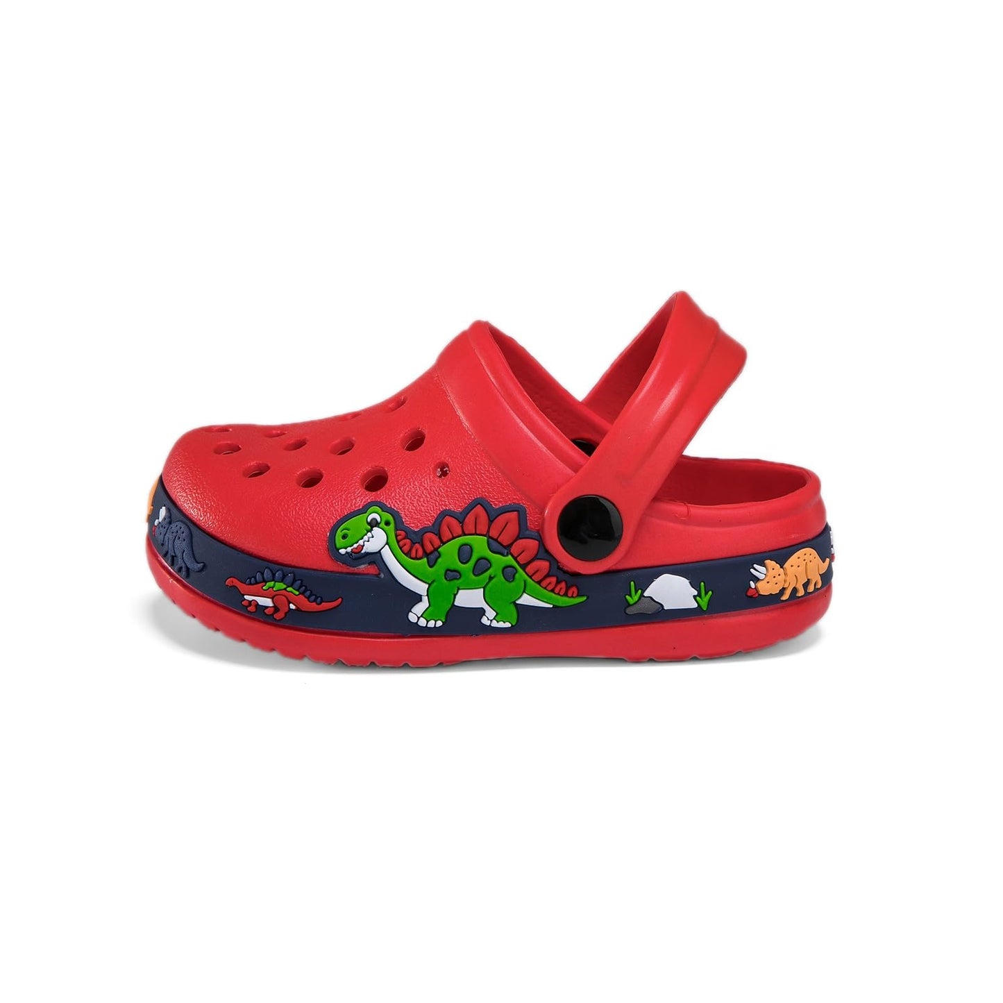 DRECAGE Unisex Kinder Clogs Pantoffeln Dinosaurier Gr.24-33 EU, Eva Gartenclogs Gummi Badeschuhe Hausschuhe für Jungen Mädchen