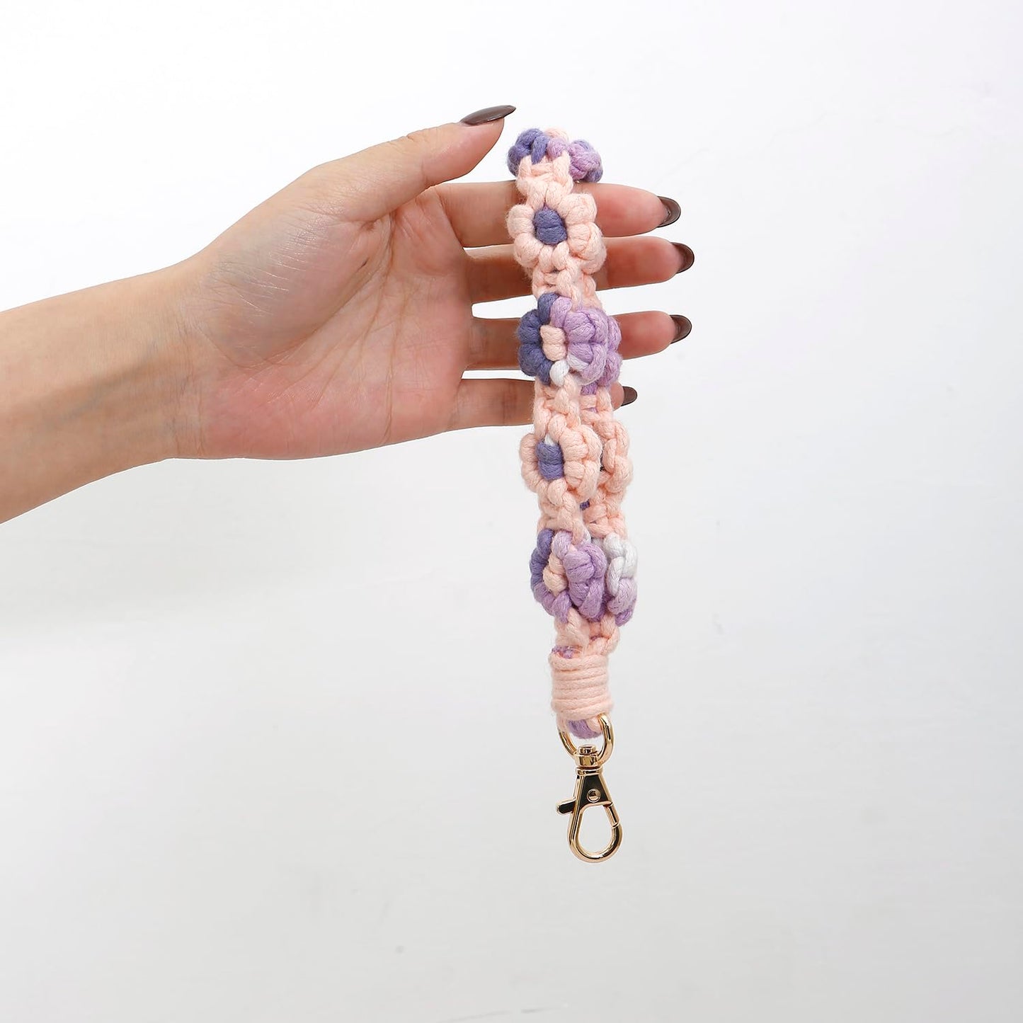 AOKSUNOVA Key Ring Band Macrame Lanyard Short Key Pendant Girls Gift for Women