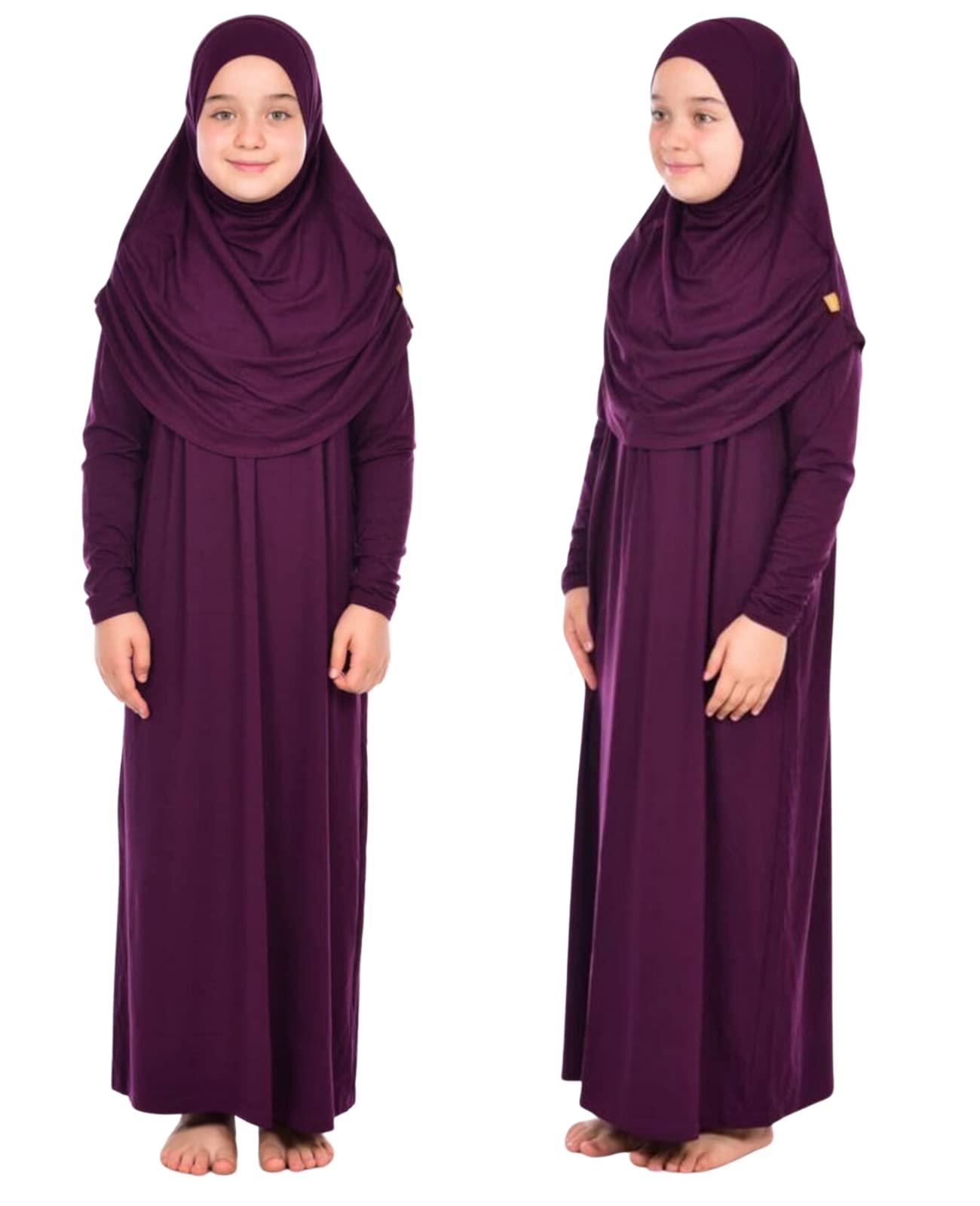 Prien Gebetskleidung Für Kinder, Mädchen Muslim Kleider, Lange Ärmel Abaya Mit Hijab, Islam Kleidung Frauen, Damen Muslimische Kleid Set, Gebetskleid Jilbab Khimar Ramadan