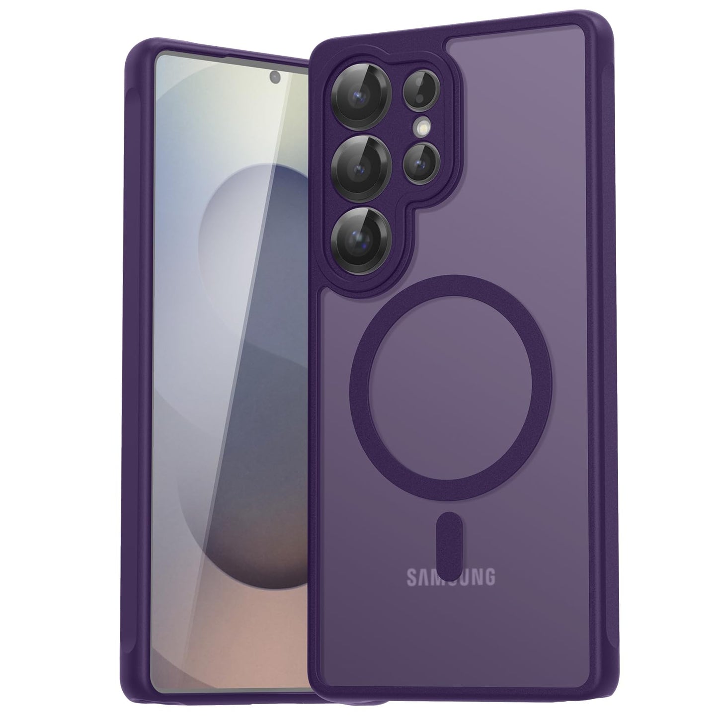 für Samsung Galaxy S25 Ultra Hülle für Magsafe, Magnetisch Handyhülle für S25 Ultra Hülle, Kameraschutz Stoßfeste Kratzfeste Durchscheinende Schutzhülle für Samsung S25 Ultra Case, Schwarz