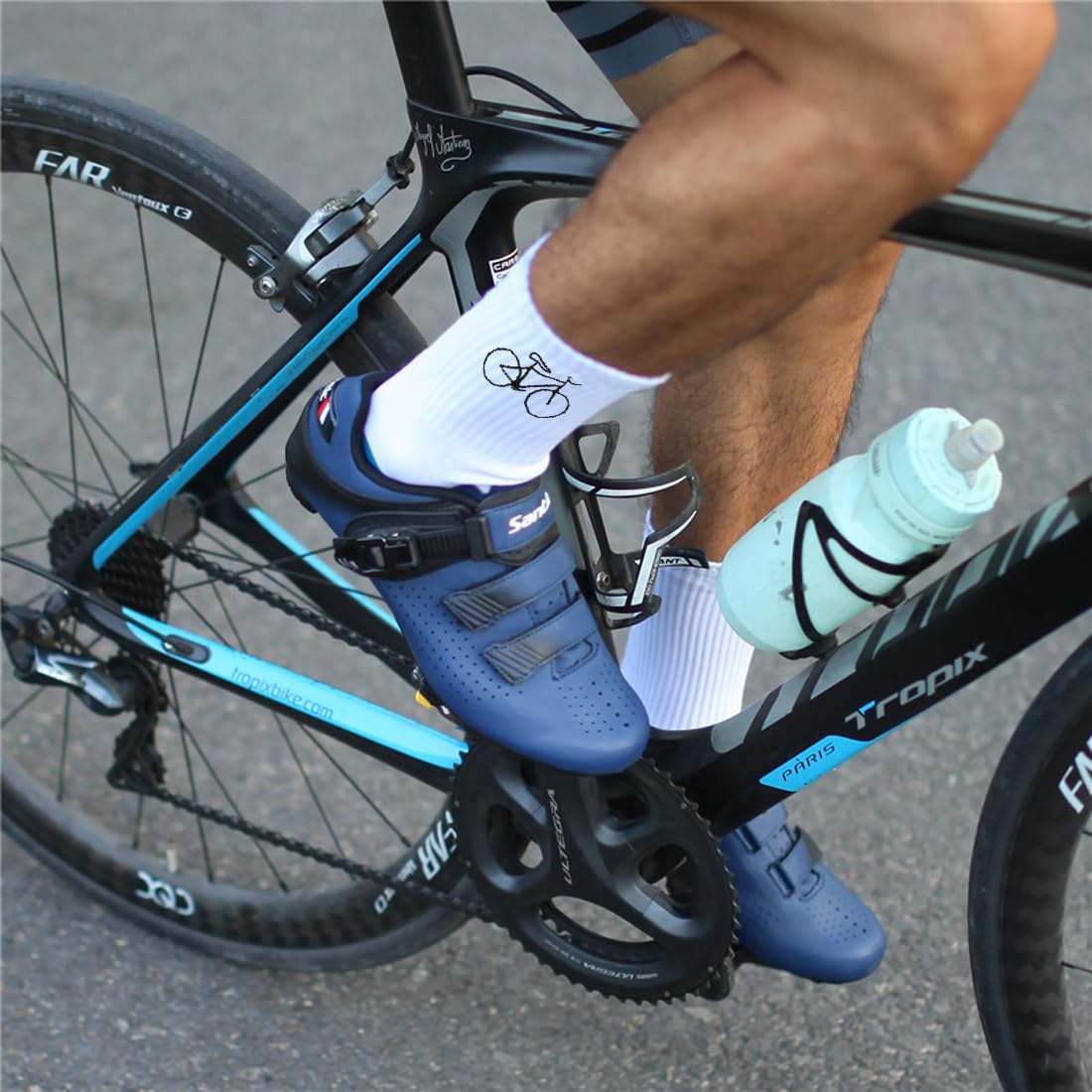 HUKUMA Rennrad Socken,35-46 Fahrradsocken Herren,Fahrrad Geschenk für Herren Damen,Rennrad Zubehör,Fahrradfahrer Tennissocken Accessoires,Lustiges Geschenk für Geburtstag Männer und Frauen