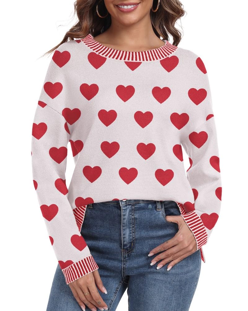 PrinStory Pullover Damen Strickpullover Langarm Rundhals Elegant Lässig Sweatshirt Warm Damen Winter Pullis Strickwaren