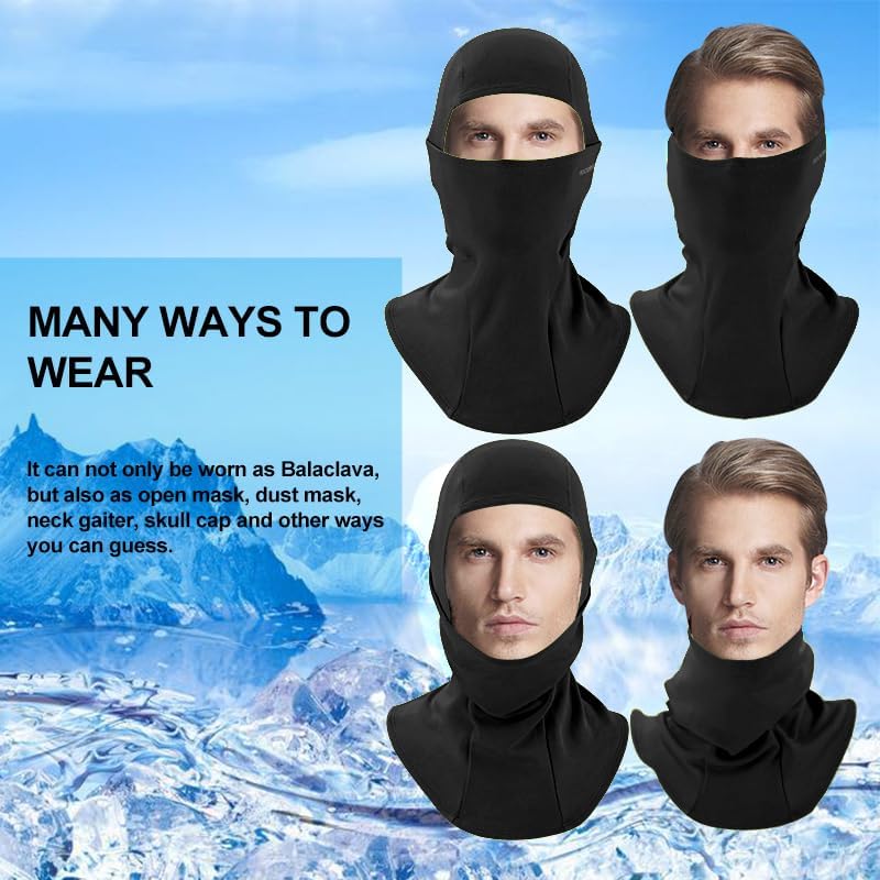 ROCKBROS Sturmhaube Balaclava Skimaske Winddicht Warm für Fahrrad Ski Motorrad Winter Unisex Einheitsgröße