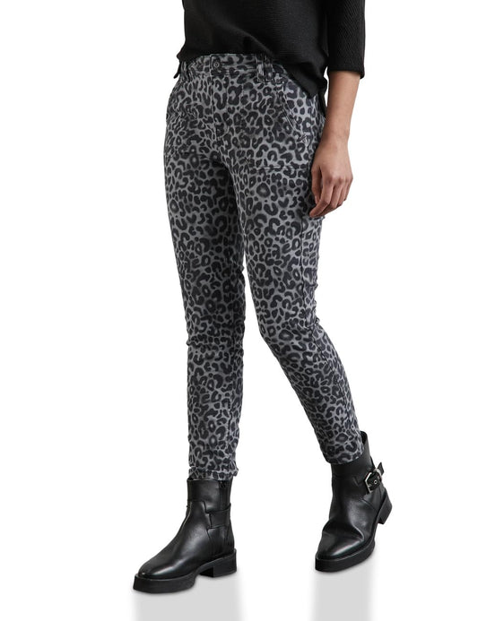 Street One Damen Style Denim-Bonny,Loosefit,mw,slimleg,Leo Print