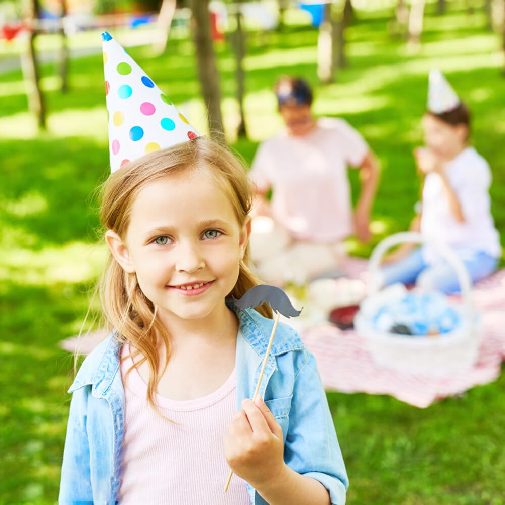 SacJkt Fotobox Accessoires, Party Foto Requisiten, 58PCS Foto Verkleidung mit Sticks und Stickern, Fotobox Zubehör Foto Requisite Kit für Erwachsene und Kinder, Hochzeit Geburtstag Party