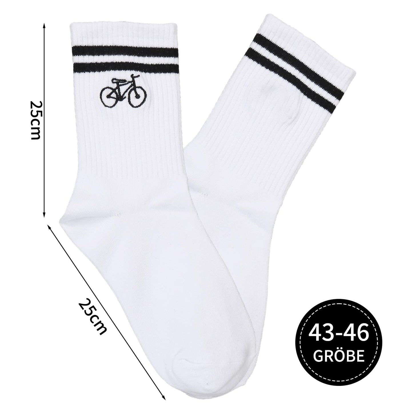 HUKUMA Rennrad Socken,35-46 Fahrradsocken Herren,Fahrrad Geschenk für Herren Damen,Rennrad Zubehör,Fahrradfahrer Tennissocken Accessoires,Lustiges Geschenk für Geburtstag Männer und Frauen