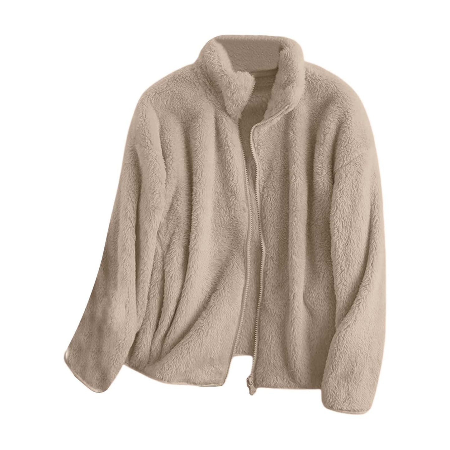 Teddyjacke Damen Winter Teddyfleece Jacke Winterjacke Thermal Warm Teddy Wintermantel Fleecejacke Flauschig Plüschjacke Outdoor Fleecemantel 2026