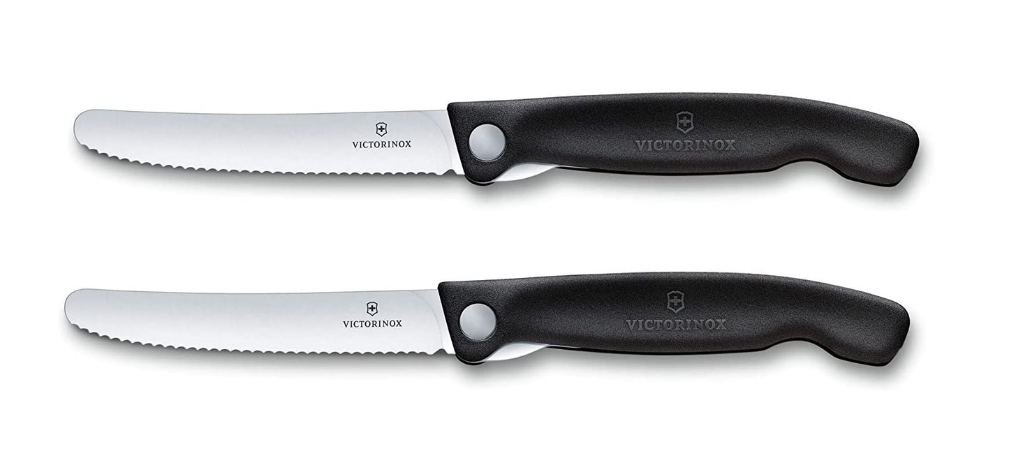 Victorinox Swiss Classic Profi Tomaten- und Tafelmesser, Extra Scharfe Klinge, Wellenschliff, 11 cm, Rostfreier Stahl, gelb