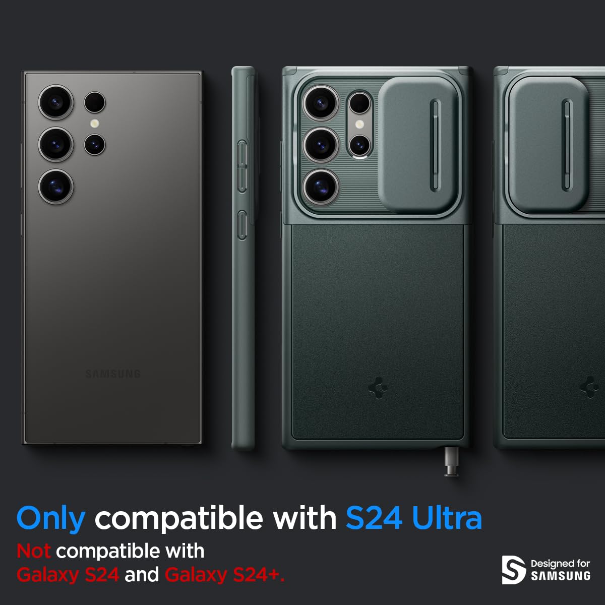 Spigen Optik Armor Case Compatible with Samsung Galaxy S25 Ultra - Black