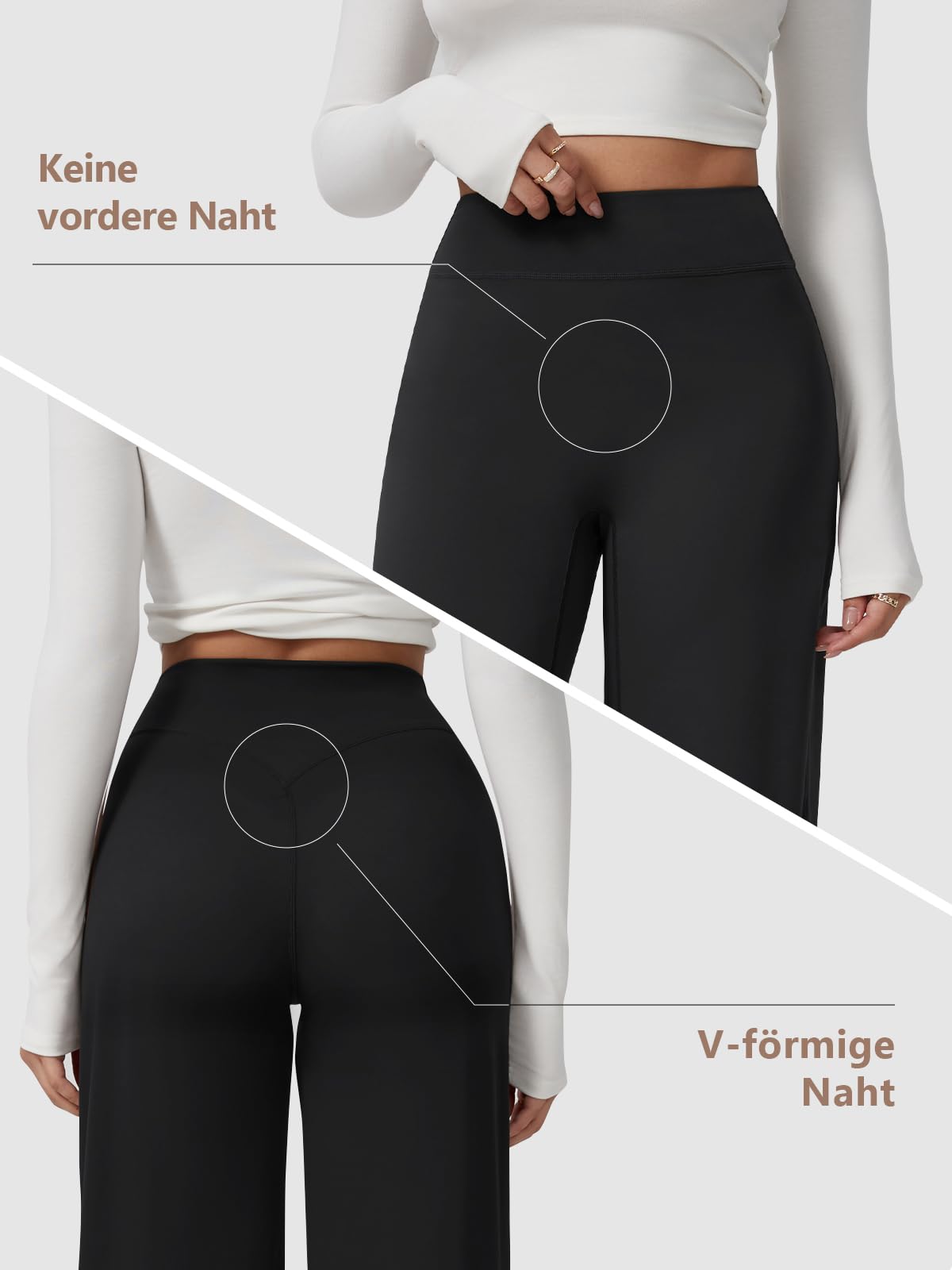 Sporthose Damen Lang Nahtlose Yogahose Damen Lang Stretch Gym Hose Hohe Taille Yoga Kleidung für Yoga Workout Fitness