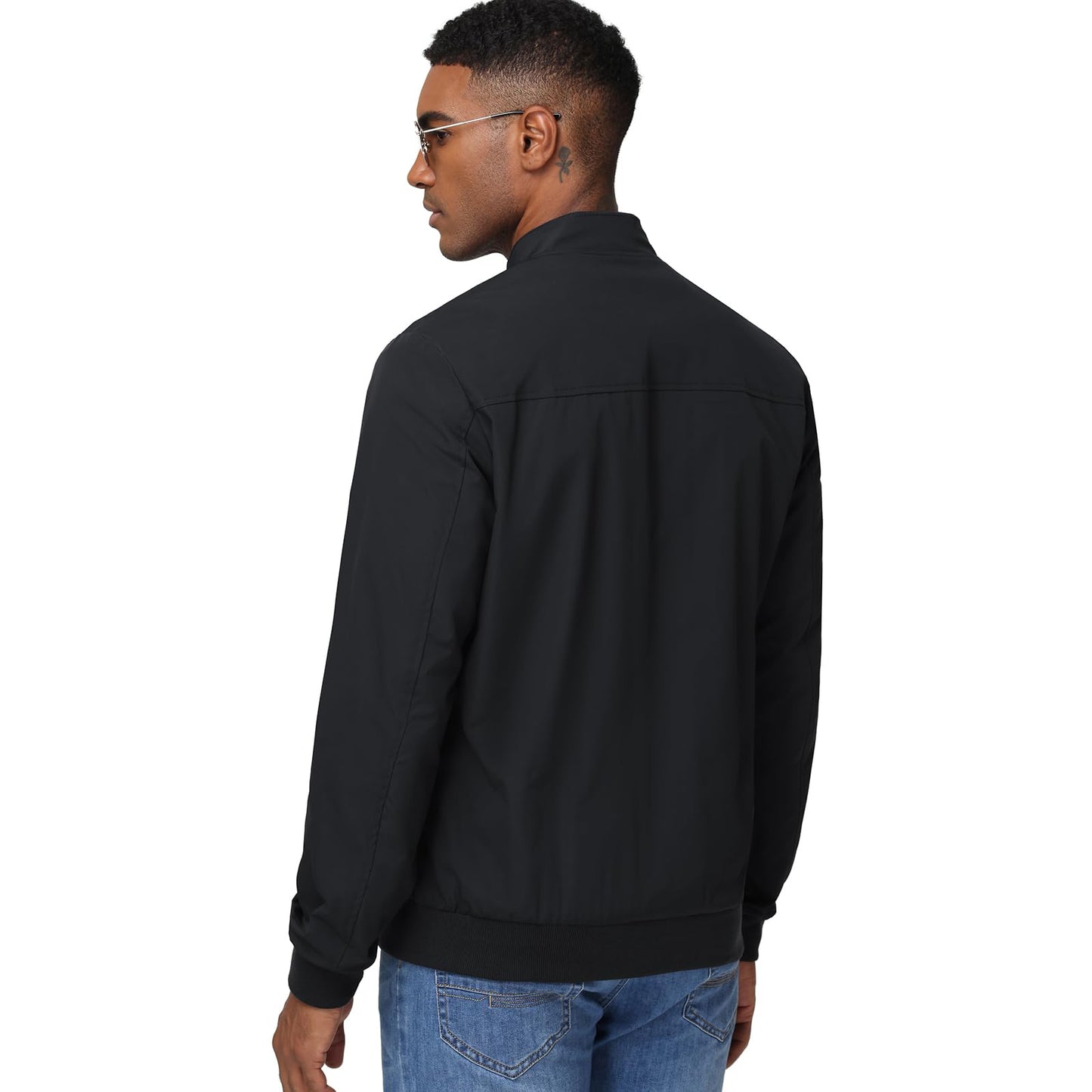 HOTIAN Herren Jacke Leichte Windbreaker Bomberjacke mit Stehkragen Jacke Übergangsjacke Freizeit jacke mit Reißverschlusstaschen