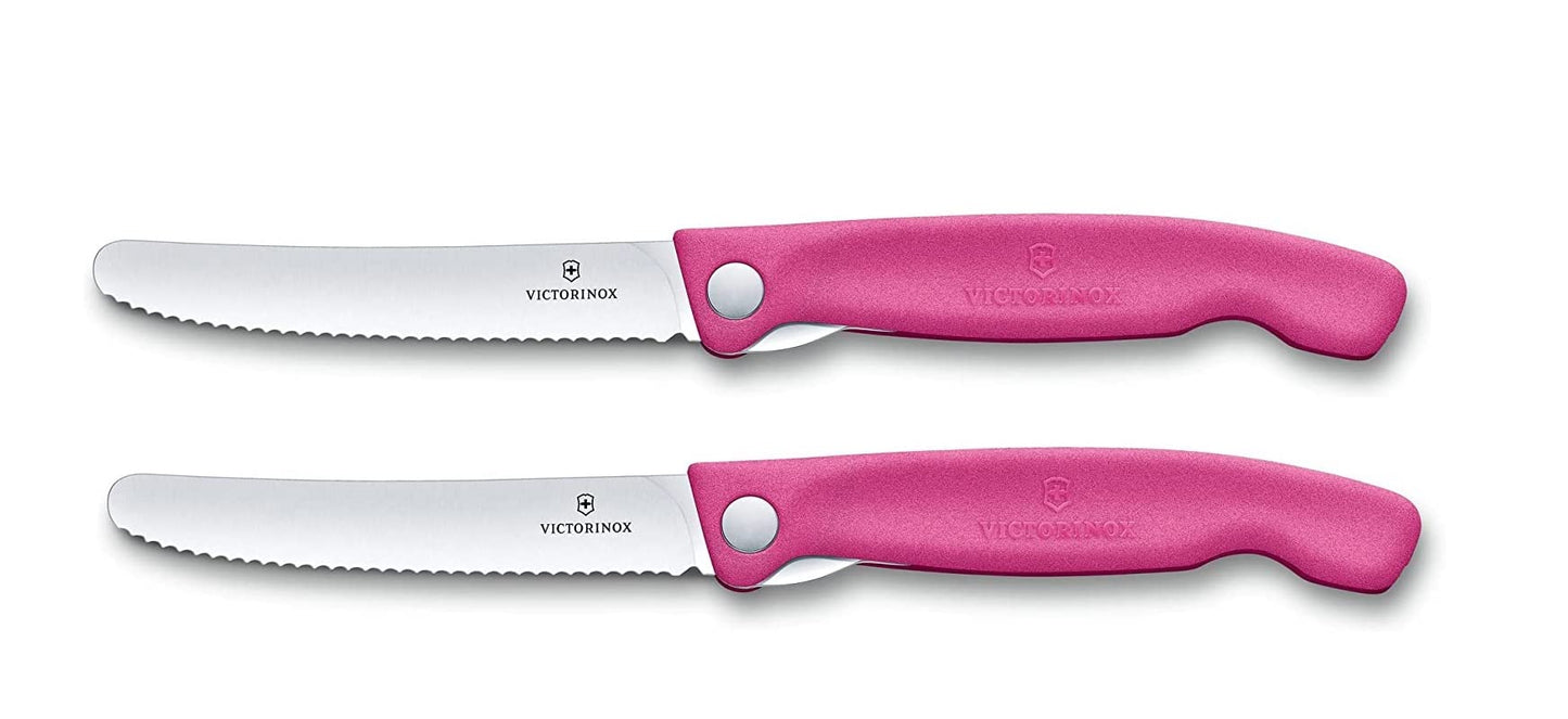 Victorinox Swiss Classic Profi Tomaten- und Tafelmesser, Extra Scharfe Klinge, Wellenschliff, 11 cm, Rostfreier Stahl, gelb