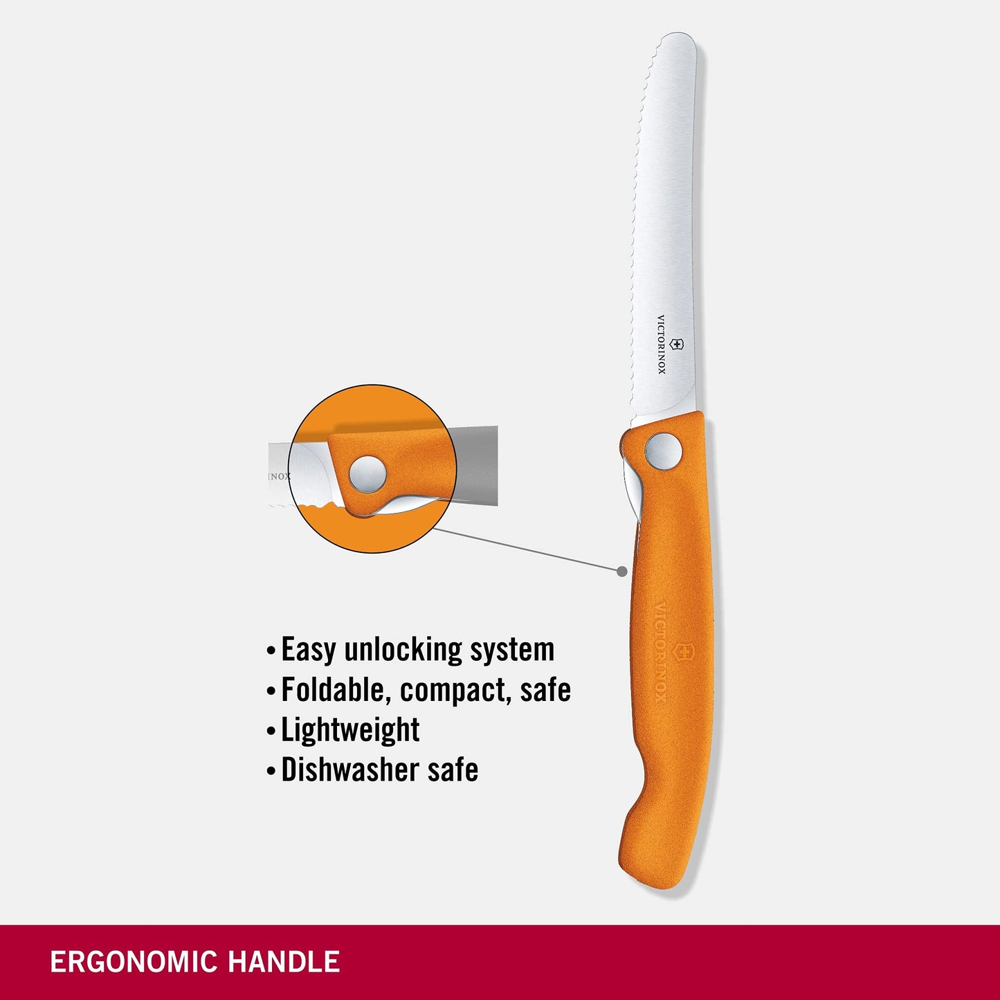 Victorinox Swiss Classic Profi Tomaten- und Tafelmesser, Extra Scharfe Klinge, Wellenschliff, 11 cm, Rostfreier Stahl, gelb