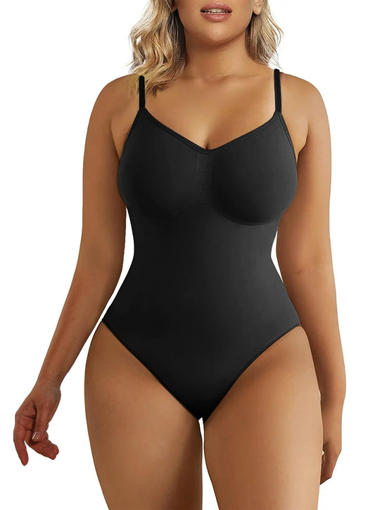 SHAPERX Shapewear Damen Bauchweg Bodysuit Formender Body Shaper Sculpting Tanga mit Verstellbarer Schultergurt