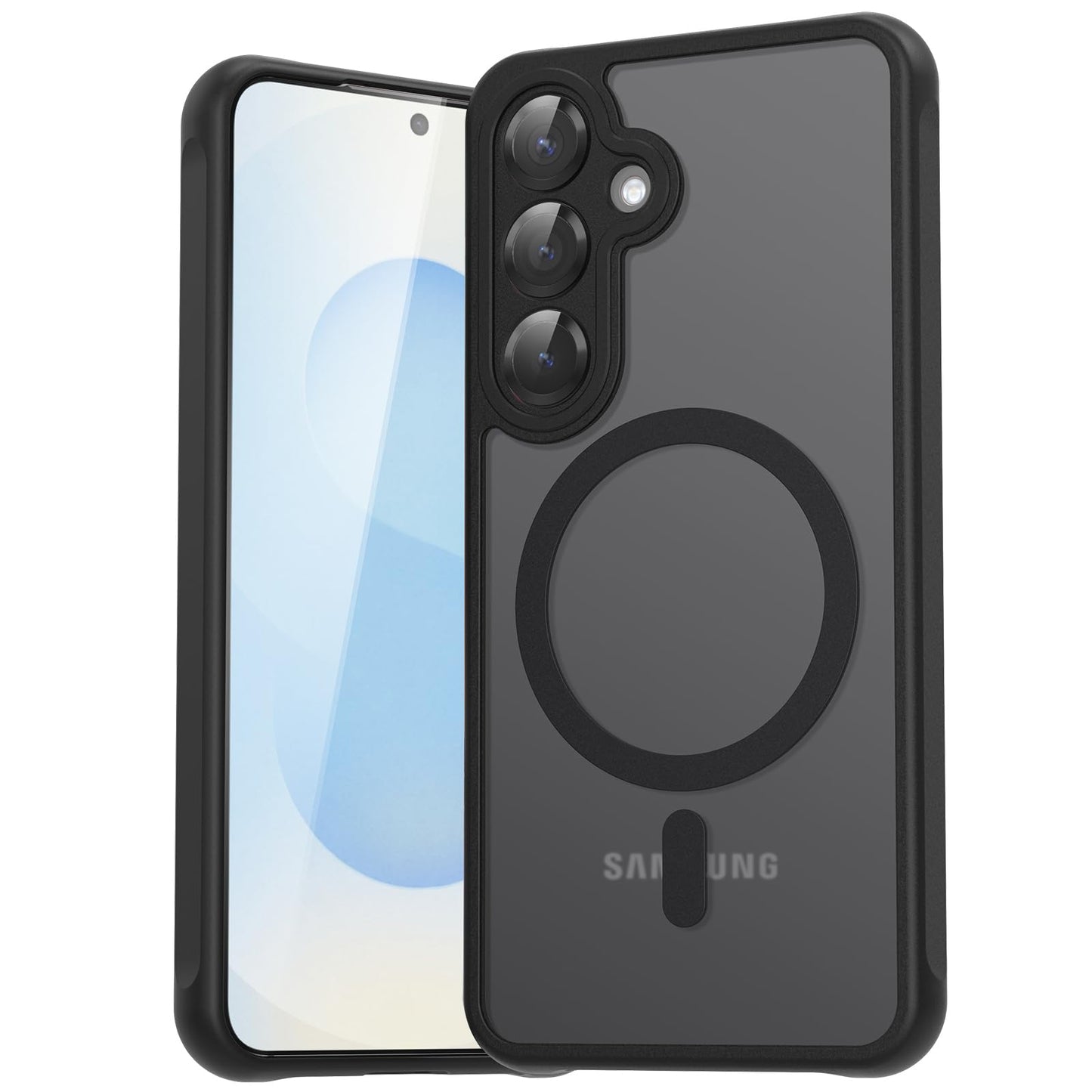 für Samsung Galaxy S25 Ultra Hülle für Magsafe, Magnetisch Handyhülle für S25 Ultra Hülle, Kameraschutz Stoßfeste Kratzfeste Durchscheinende Schutzhülle für Samsung S25 Ultra Case, Schwarz