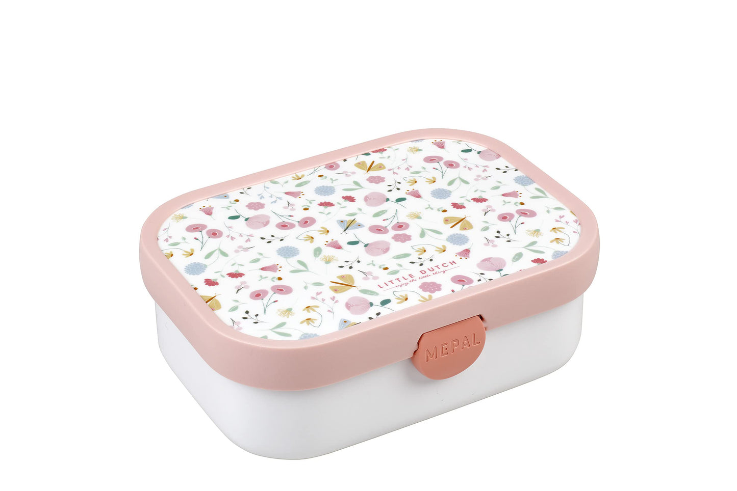 Mepal Brotdose Kinder Little Dutch – Bento Box Kinder - Brotdose Kinder mit Fächern & Gabel - Meal Prep Box mit Clip-Verschluss - BPA-frei & Spülmaschinenfest - 750 ml - Little Farm