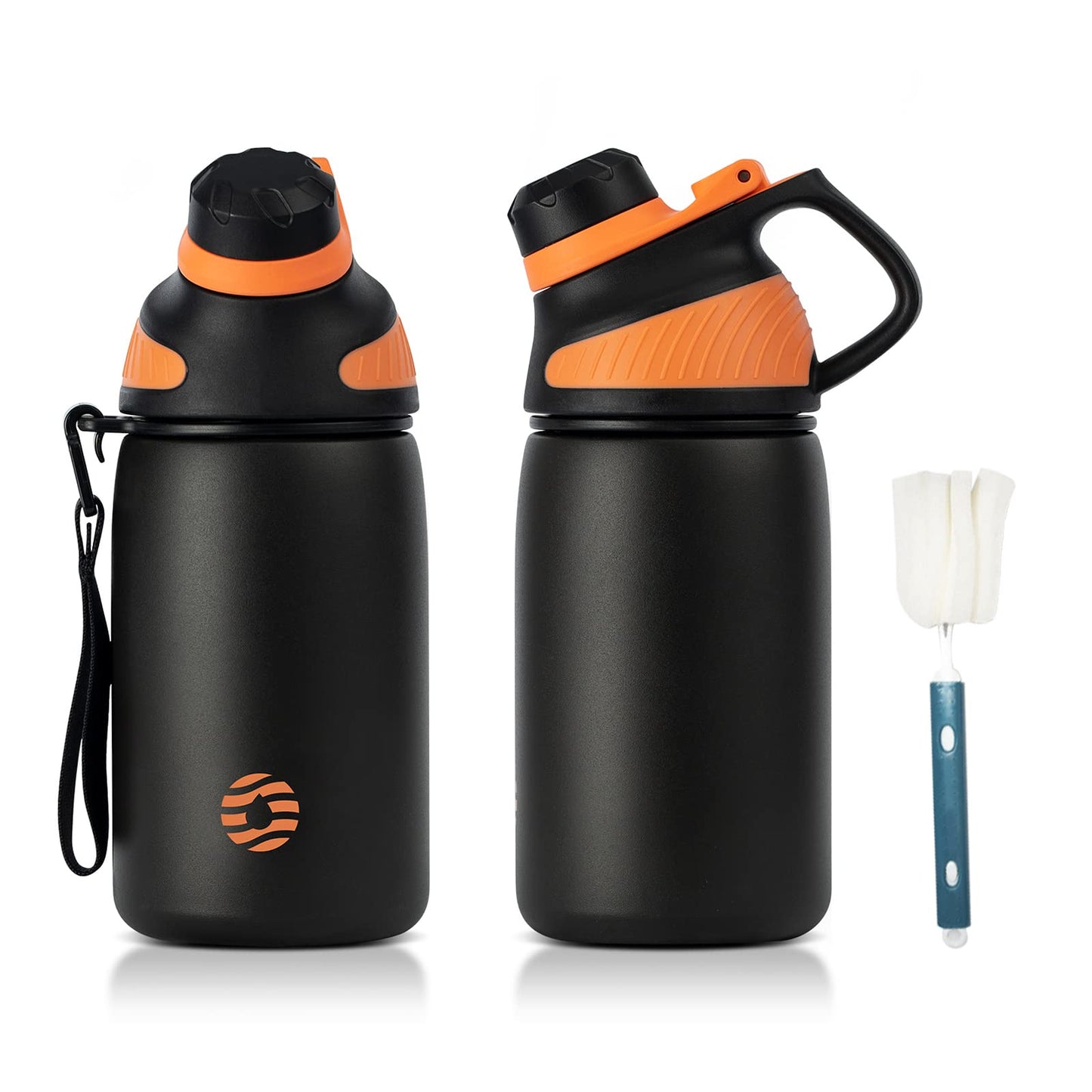 Fjbottle Edelstahl Trinkflasche Sport mit Magnetischem Deckel 1L, 800ml, 600ml, 400ml BPA-Frei Auslaufsichere Kinder Flasche - Kohlensäure geeignet 1500ML Wasserflasche Thermo für Schule, Fitness