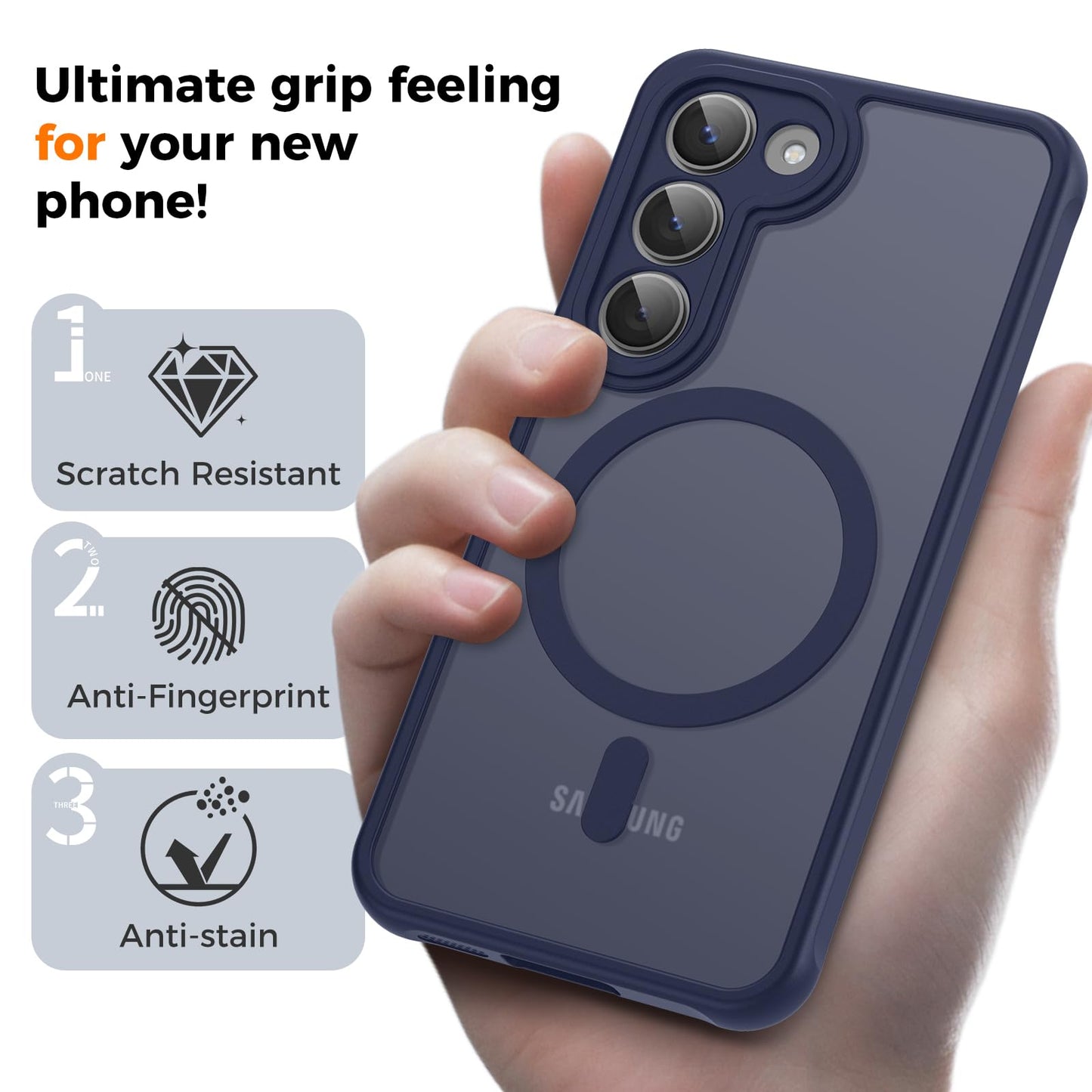 für Samsung Galaxy S25 Ultra Hülle für Magsafe, Magnetisch Handyhülle für S25 Ultra Hülle, Kameraschutz Stoßfeste Kratzfeste Durchscheinende Schutzhülle für Samsung S25 Ultra Case, Schwarz