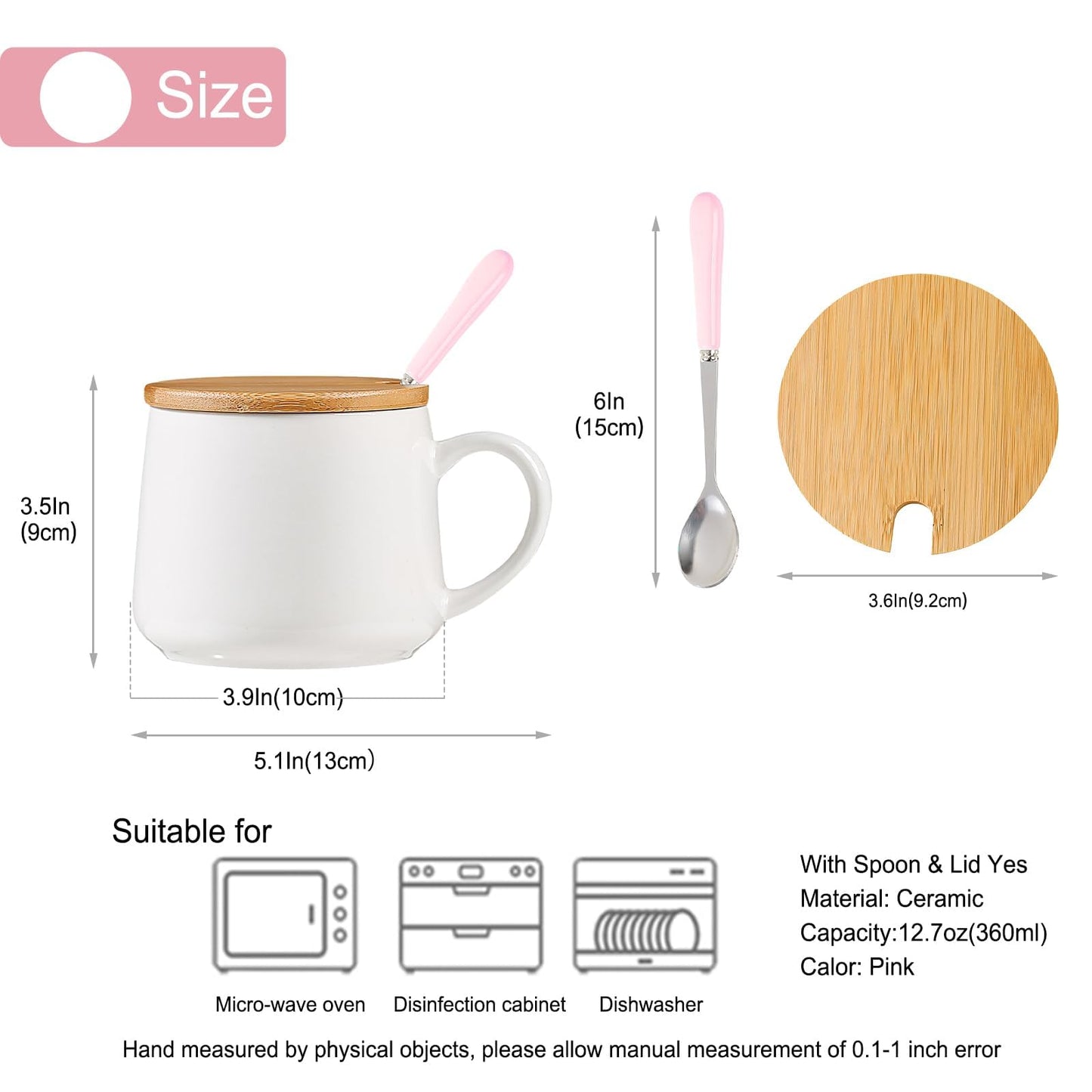 BigNoseDeer Süße Sachen Keramik Katze Kaffeetasse Teetasse Deckel Löffel Lustige Tassen Geschenke für Frauen Kaffeebecher 3D Tasse Personalisiert Cappuccino Tasse Beste Freundin Weihnachten Geschenk