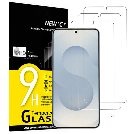 NEW'C Pack of 3 for Samsung Galaxy S25 Ultra Tempered Glass, Scratch Free, 9H Hardness, HD Screen Protector, Ultra Clear, Ultra Resistant