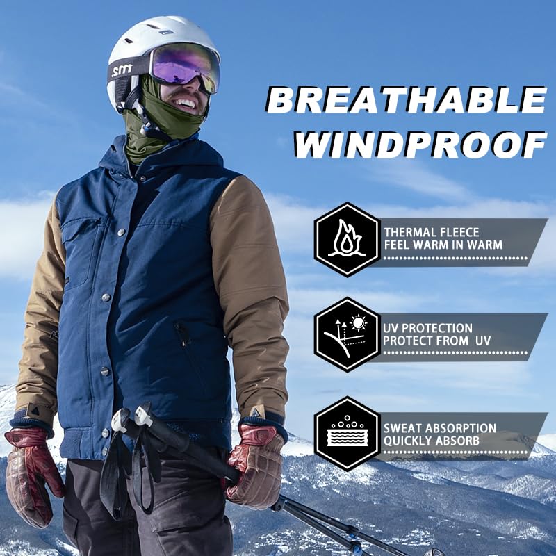 ROCKBROS Sturmhaube Balaclava Skimaske Winddicht Warm für Fahrrad Ski Motorrad Winter Unisex Einheitsgröße