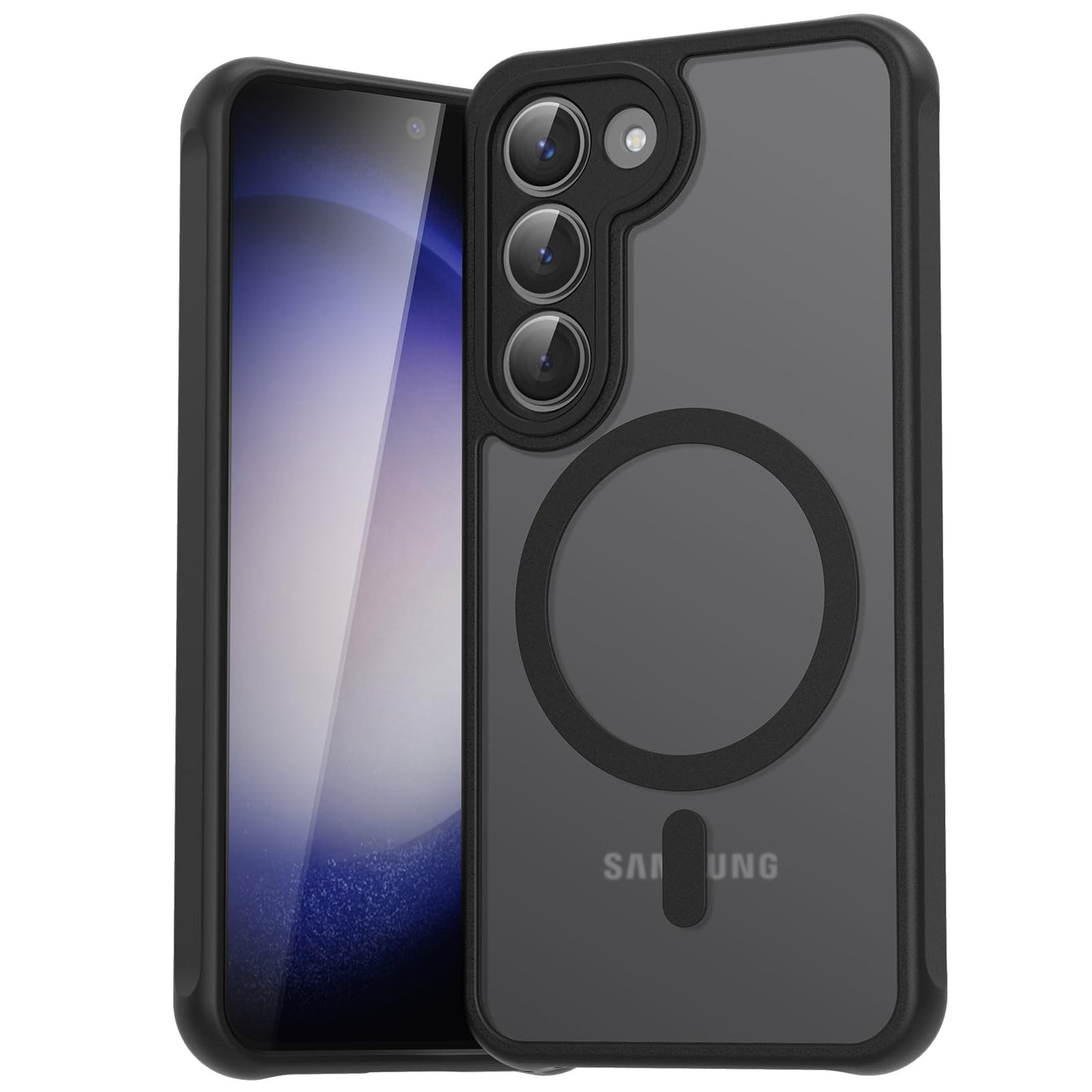 für Samsung Galaxy S25 Ultra Hülle für Magsafe, Magnetisch Handyhülle für S25 Ultra Hülle, Kameraschutz Stoßfeste Kratzfeste Durchscheinende Schutzhülle für Samsung S25 Ultra Case, Schwarz